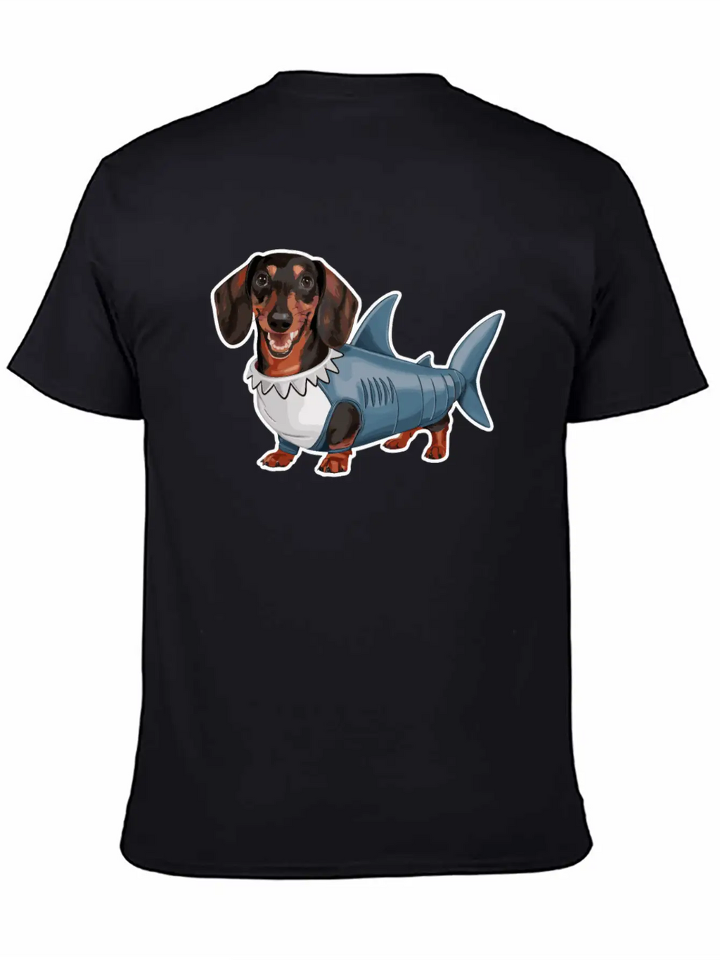 Dachshunds In Costumes Shark Outfit Stylish Everyday T-Shirt – Unisex Basic Cotton Tee