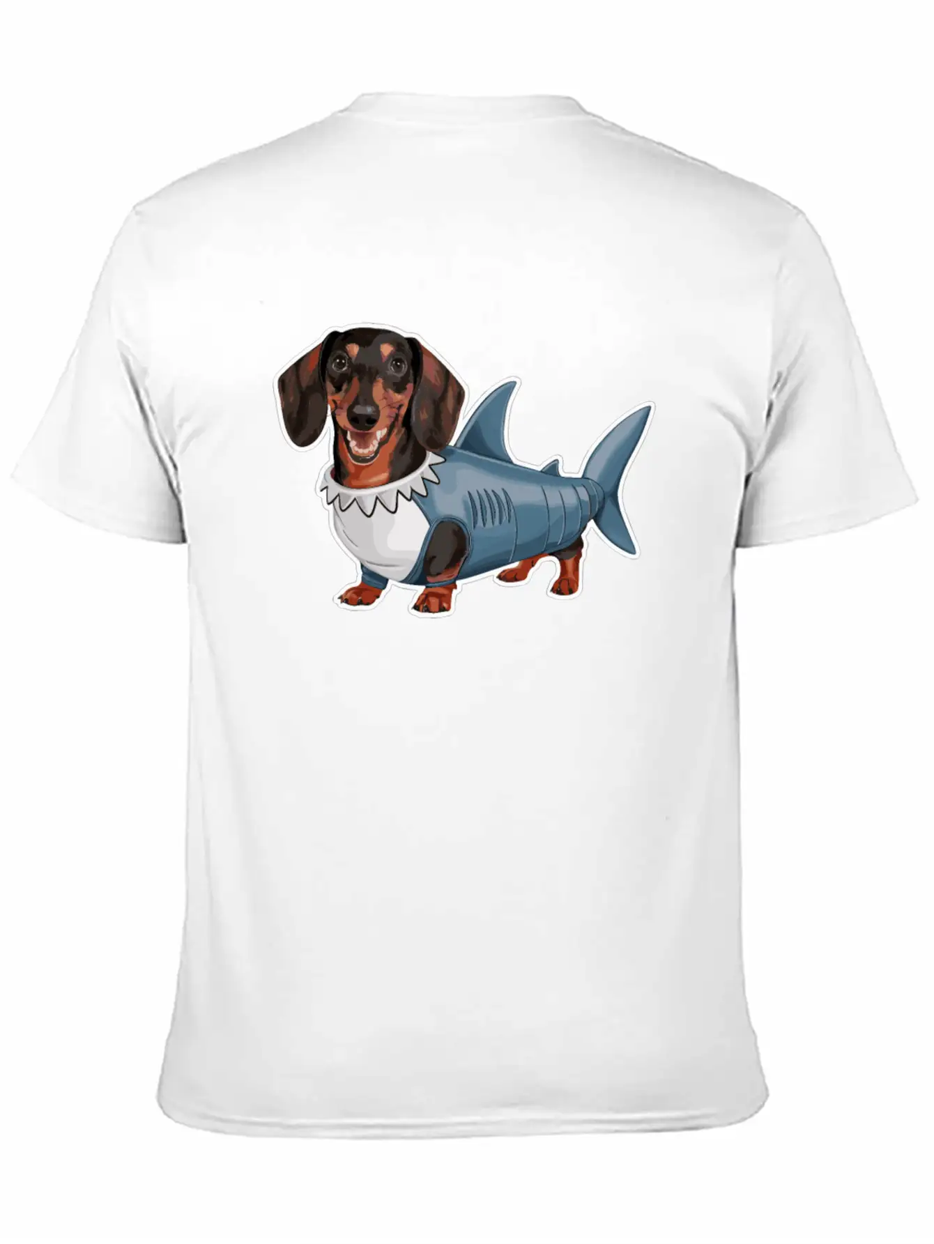 Dachshunds In Costumes Shark Outfit Stylish Everyday T-Shirt – Unisex Basic Cotton Tee