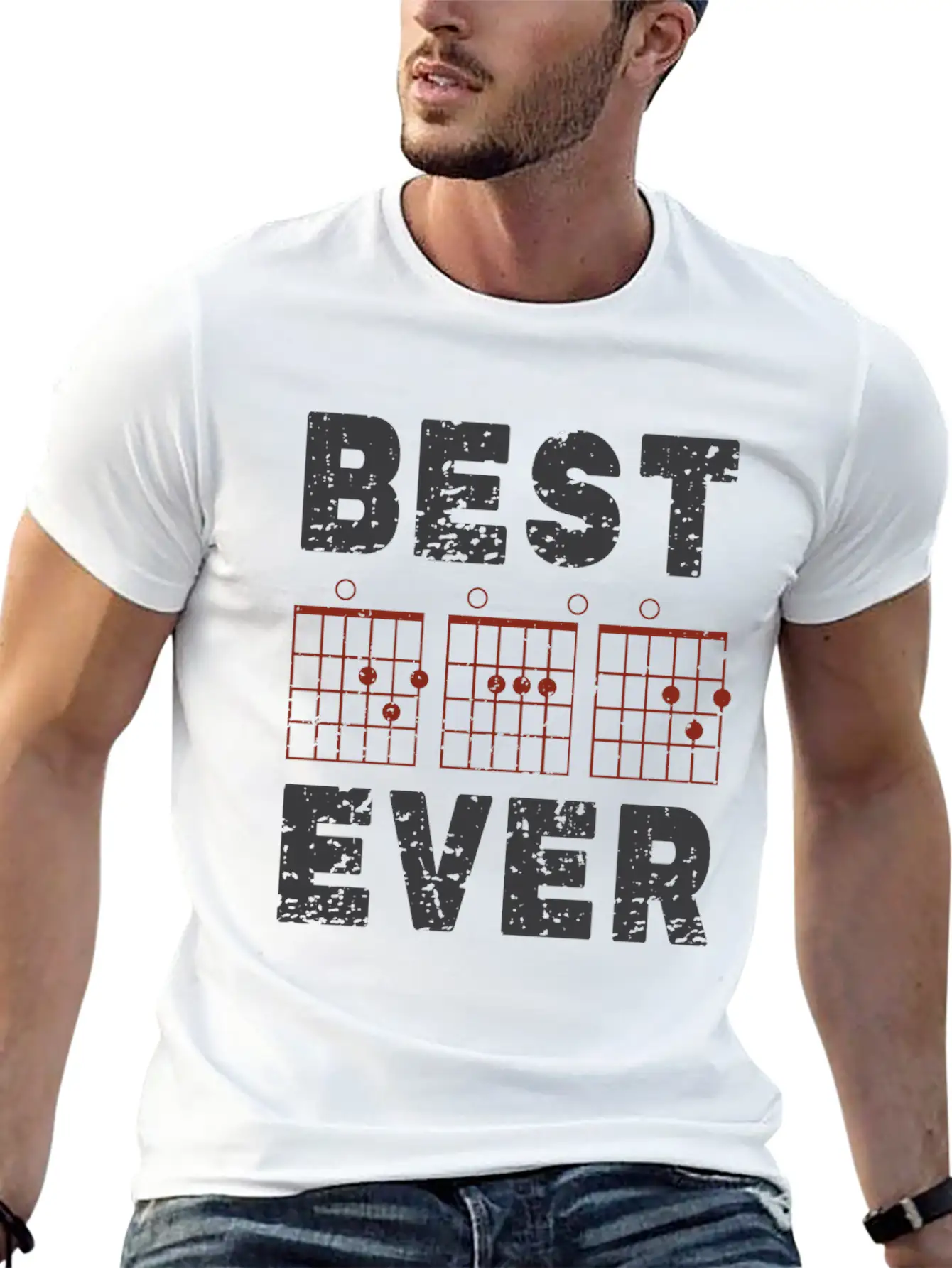 Dad Guitar Chord Best Dad Ever Vintage Gifts Classic Cotton Tee – Unisex Comfort For Any Season