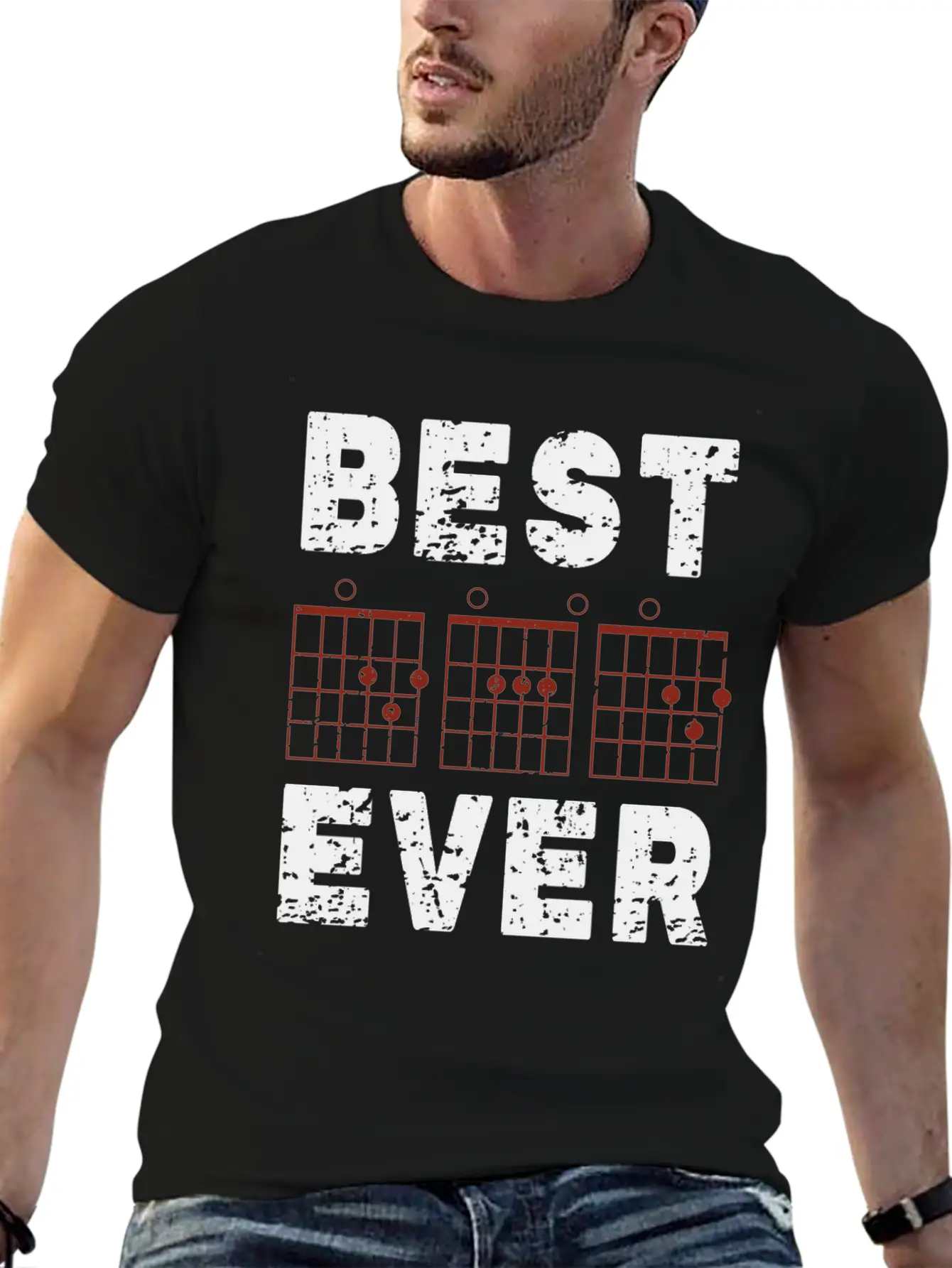 Dad Guitar Chord Best Dad Ever Vintage Gifts Classic Cotton Tee – Unisex Comfort For Any Season