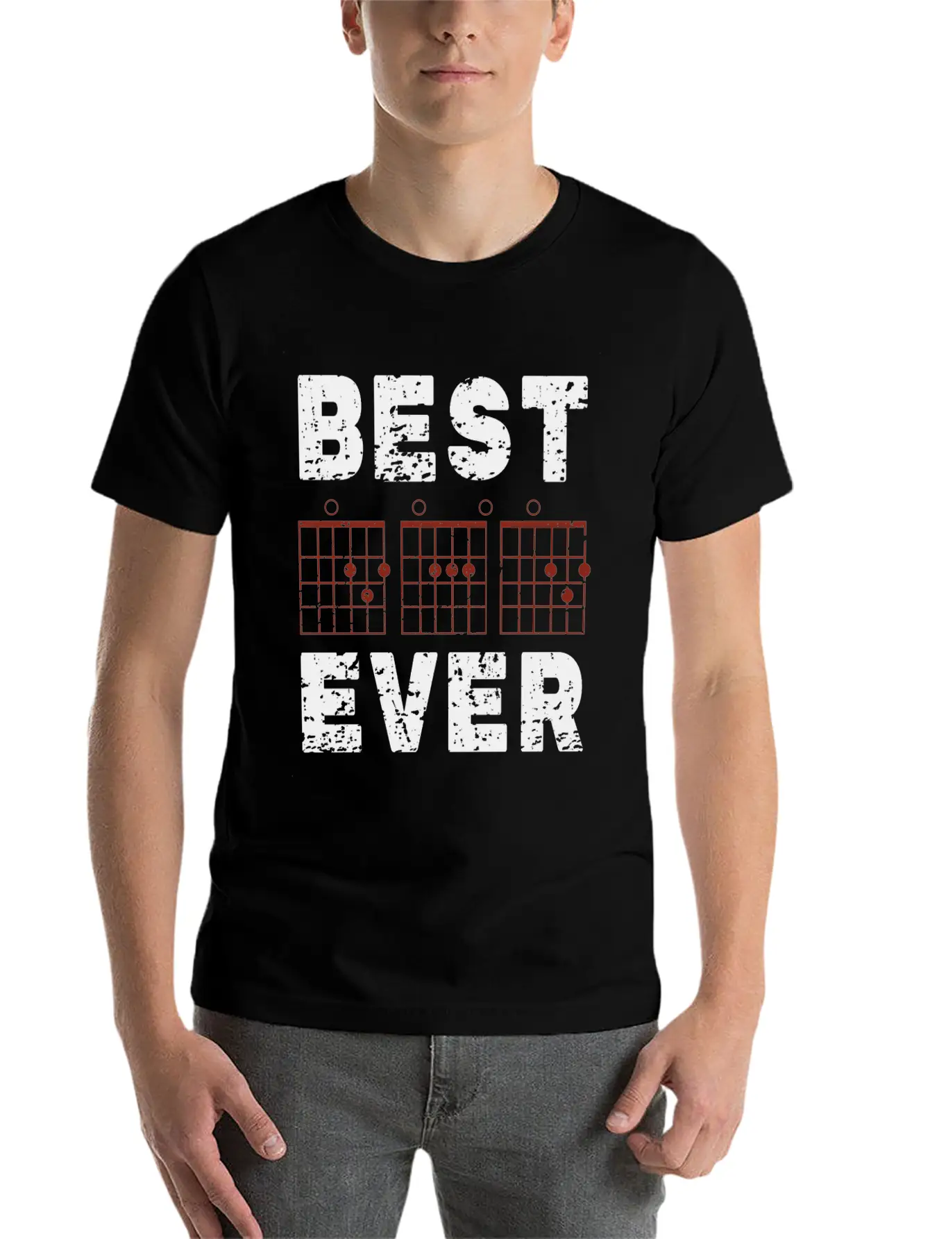 Dad Guitar Chord Best Dad Ever Vintage Gifts Classic Cotton Tee – Unisex Comfort For Any Season