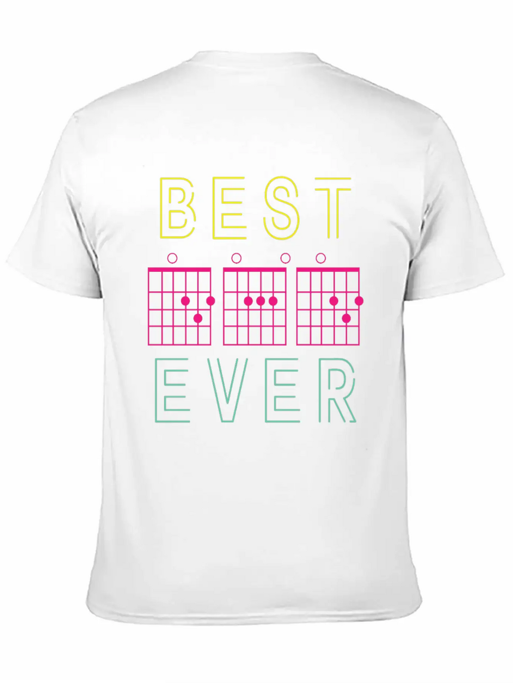 Dad Guitar Chord Neon Gift For Dad Music Teacher Classic Cotton Tee – Unisex Comfort For Any Season