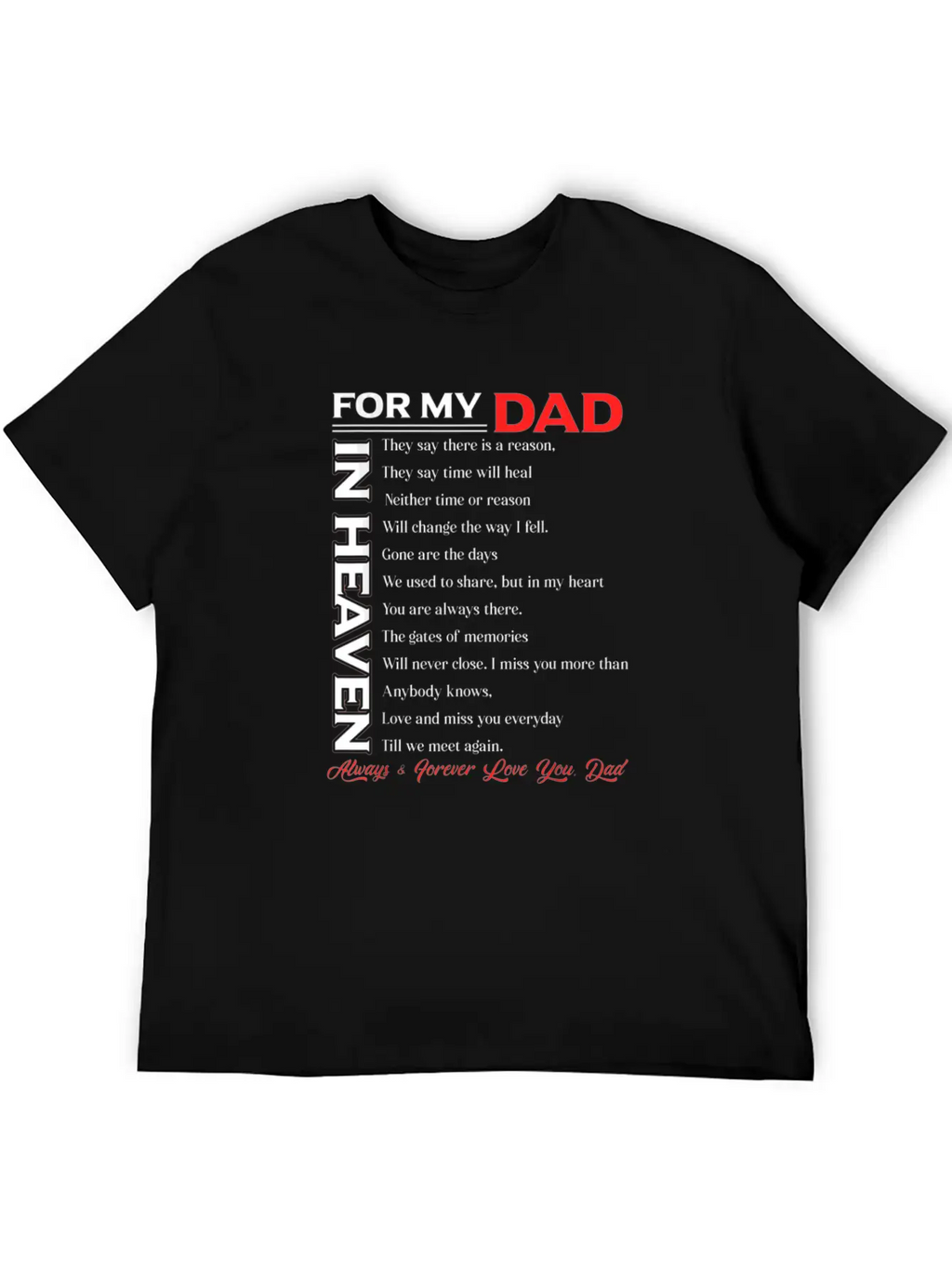 Dad My Angels In Memory Of Parents In Heaven Classic Cotton Tee – Unisex Comfort For Any Season