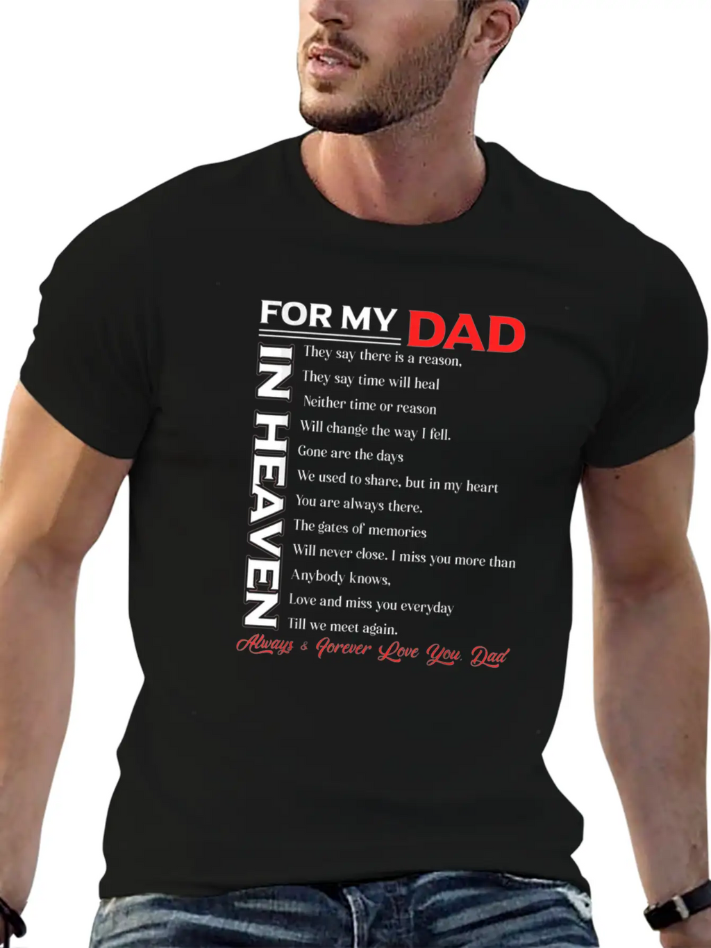 Dad My Angels In Memory Of Parents In Heaven Classic Cotton Tee – Unisex Comfort For Any Season