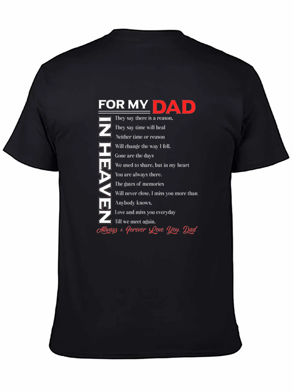 Dad My Angels In Memory Of Parents In Heaven Classic Cotton Tee – Unisex Comfort For Any Season
