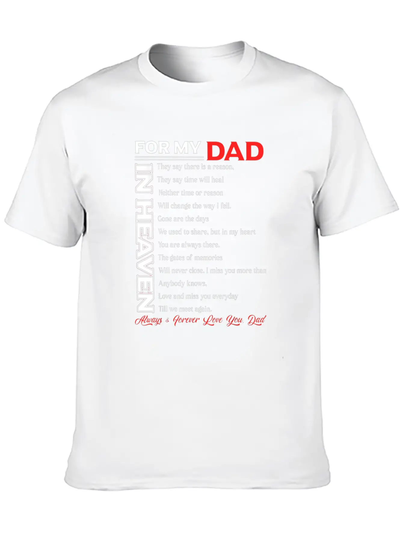 Dad My Angels In Memory Of Parents In Heaven Classic Cotton Tee – Unisex Comfort For Any Season