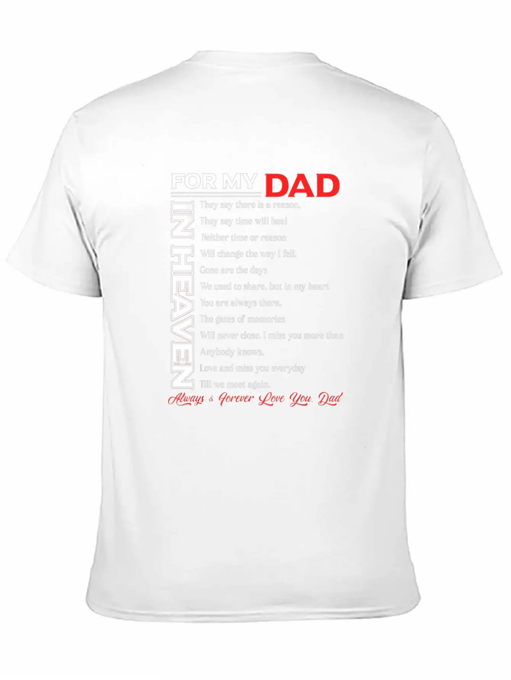 Dad My Angels In Memory Of Parents In Heaven Classic Cotton Tee – Unisex Comfort For Any Season