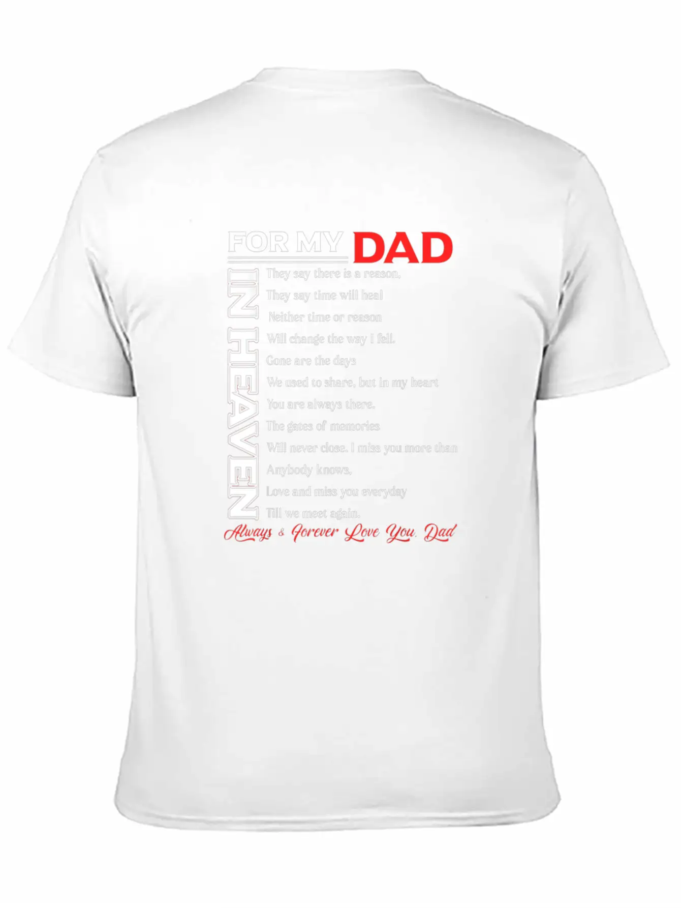Dad My Angels In Memory Of Parents In Heaven Classic Cotton Tee – Unisex Comfort For Any Season