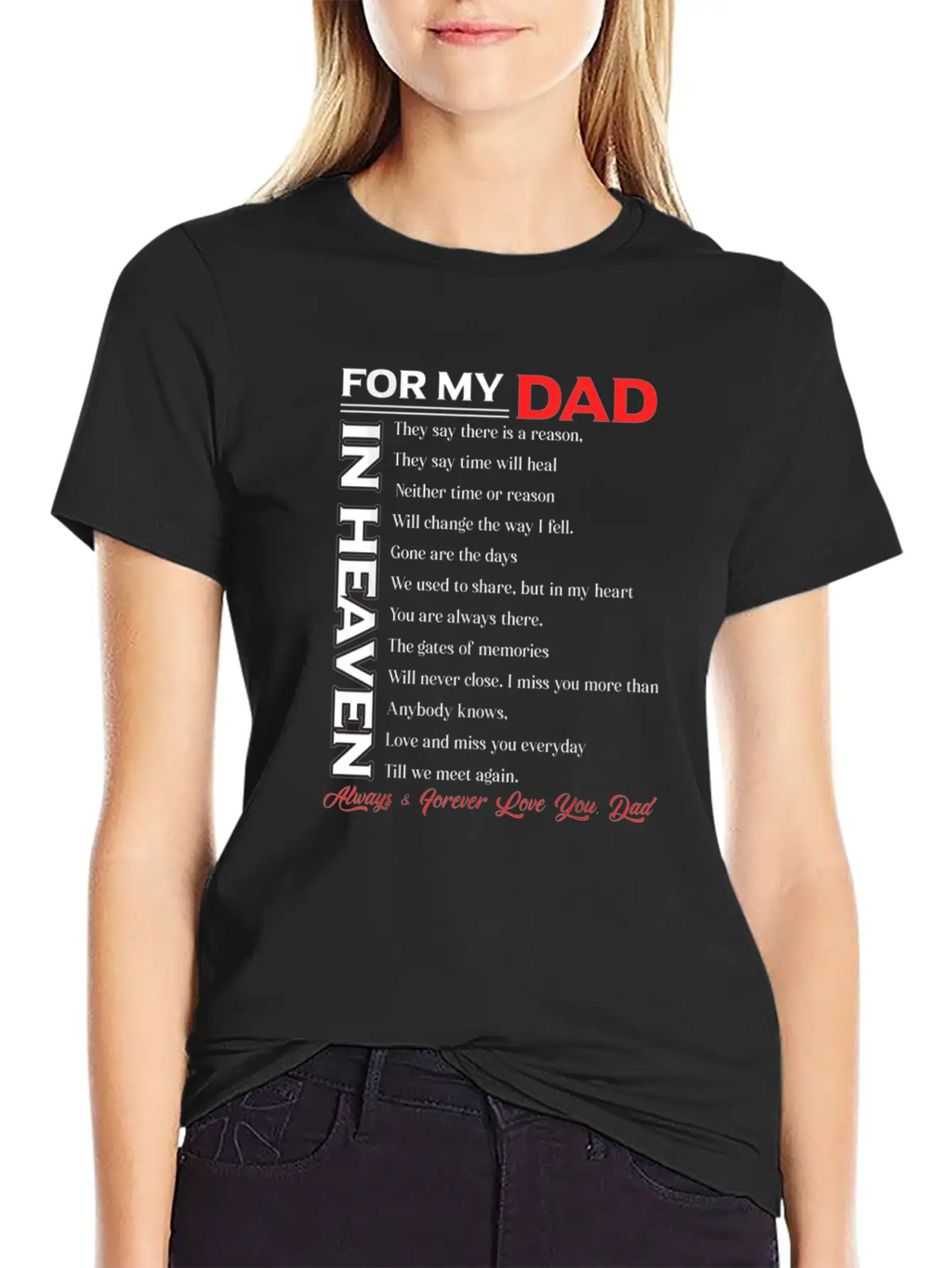 Dad My Angels In Memory Of Parents In Heaven Classic Cotton Tee – Unisex Comfort For Any Season