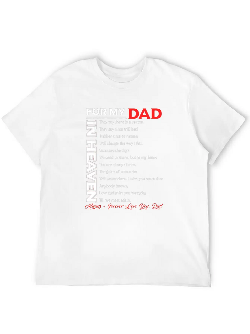 Dad My Angels In Memory Of Parents In Heaven Classic Cotton Tee – Unisex Comfort For Any Season