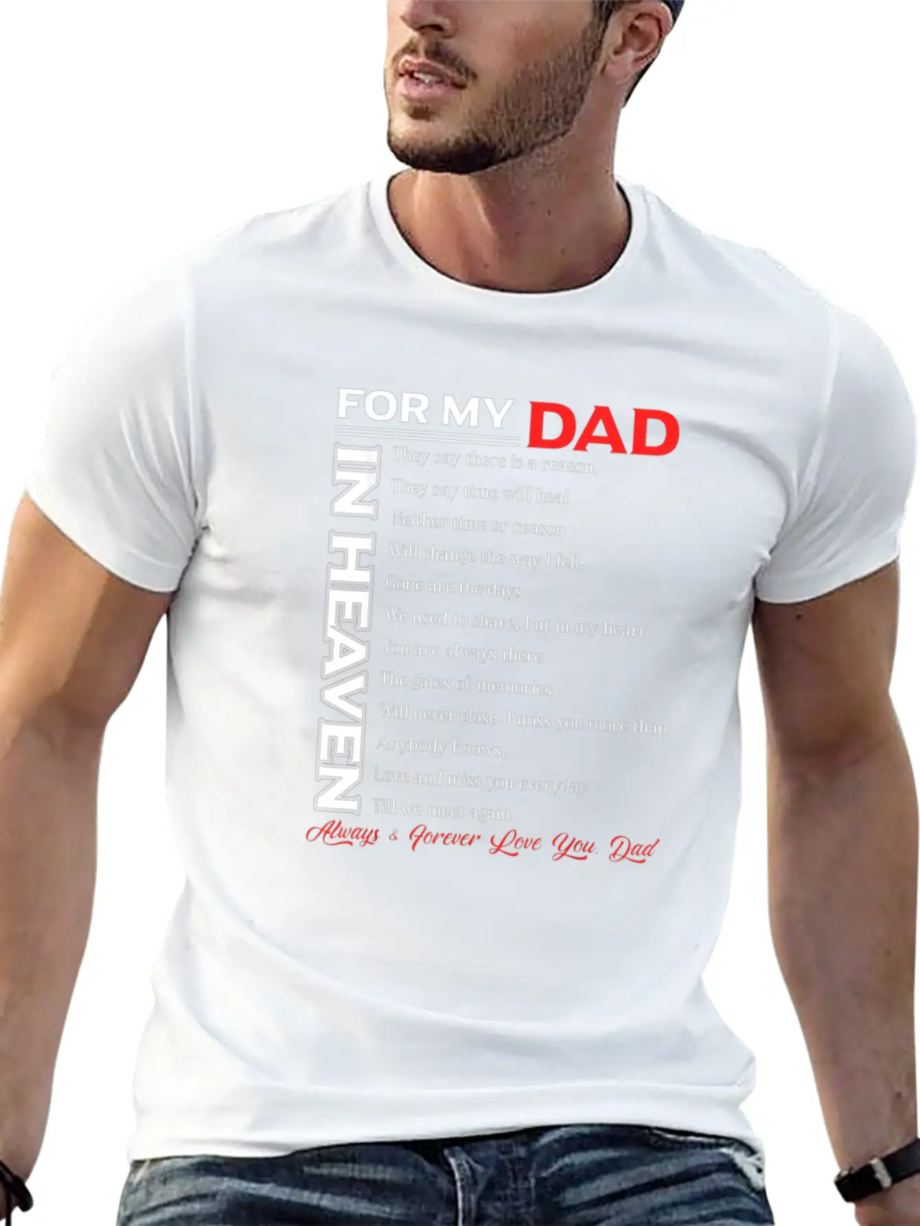 Dad My Angels In Memory Of Parents In Heaven Classic Cotton Tee – Unisex Comfort For Any Season