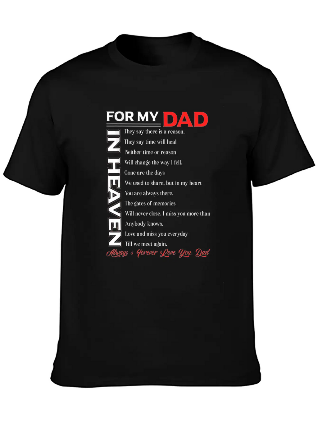 Dad My Angels In Memory Of Parents In Heaven Classic Cotton Tee – Unisex Comfort For Any Season