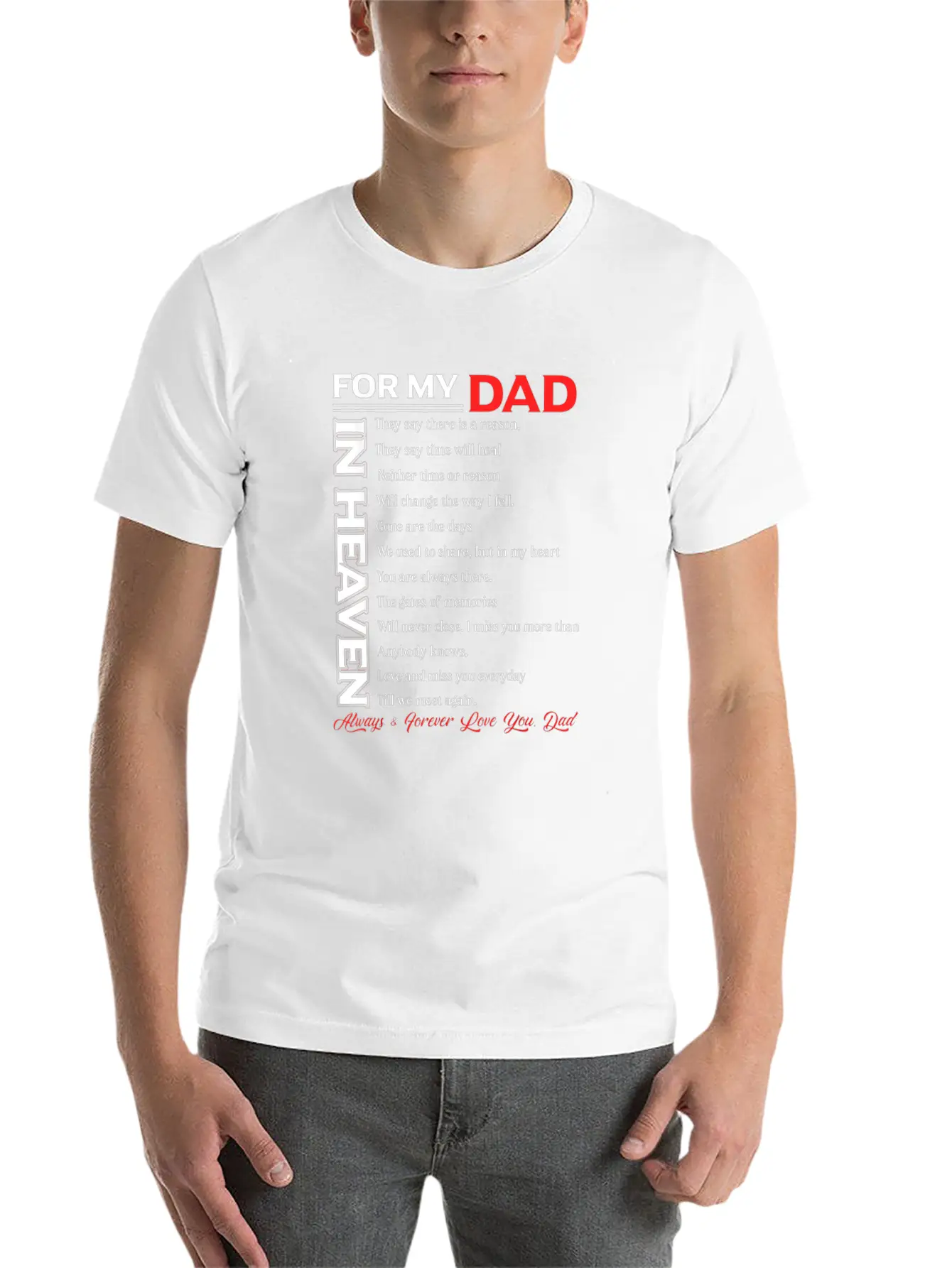 Dad My Angels In Memory Of Parents In Heaven Classic Cotton Tee – Unisex Comfort For Any Season