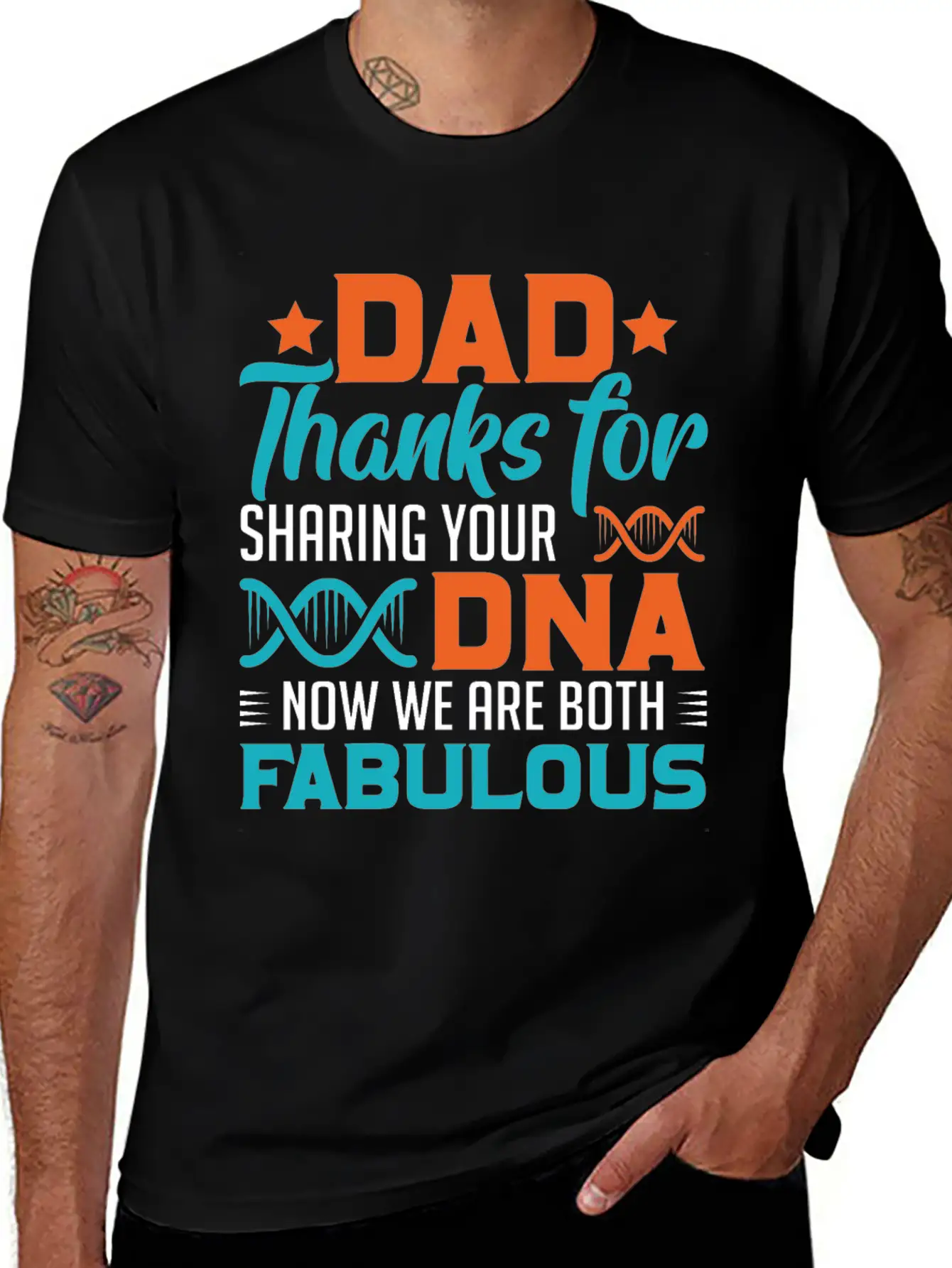 Dad Thanks For Sharing Your DNA Unisex Casual T-Shirt – Clean Design For Daily Comfort