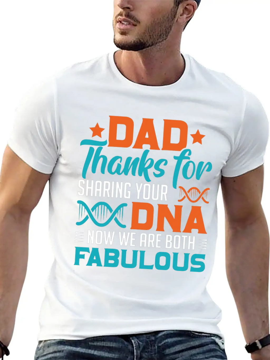 Dad Thanks For Sharing Your DNA Unisex Casual T-Shirt – Clean Design For Daily Comfort