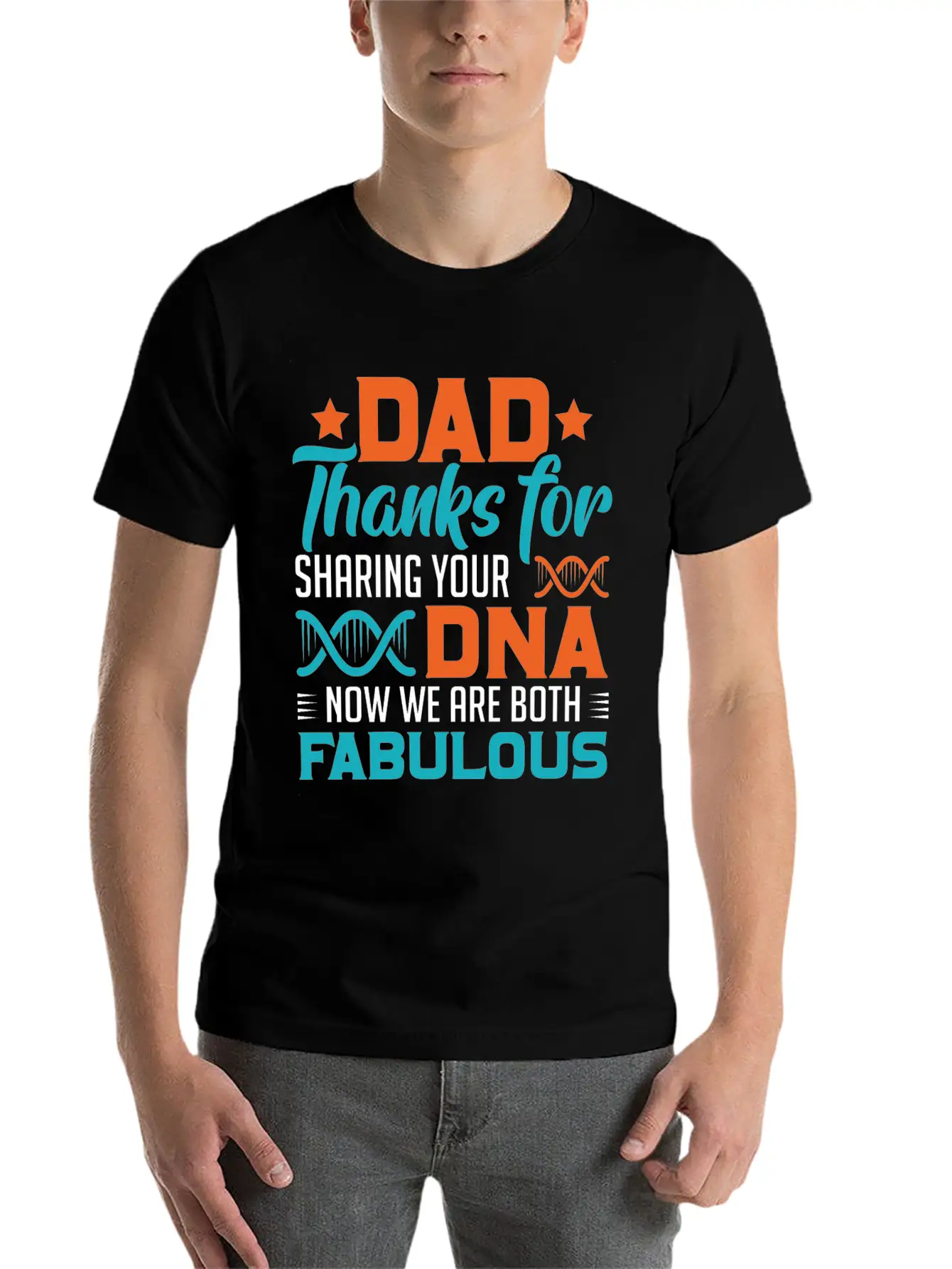 Dad Thanks For Sharing Your DNA Unisex Casual T-Shirt – Clean Design For Daily Comfort