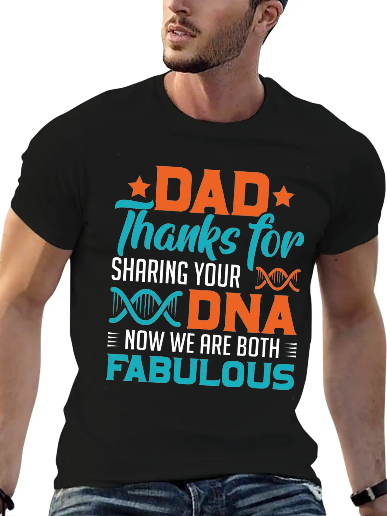 Dad Thanks For Sharing Your DNA Unisex Casual T-Shirt – Clean Design For Daily Comfort
