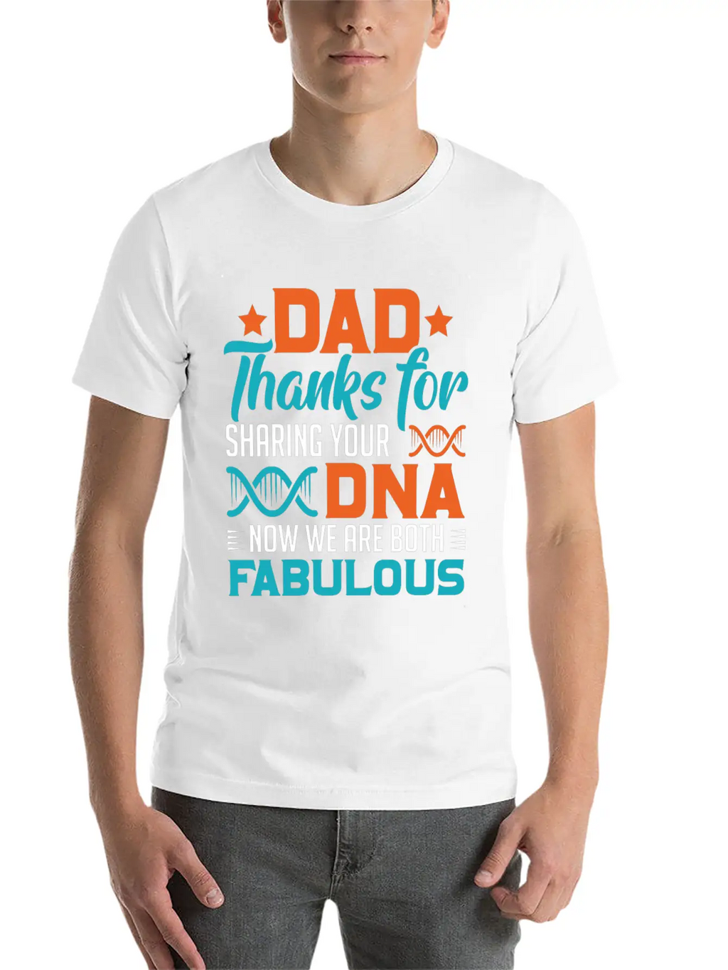 Dad Thanks For Sharing Your DNA Unisex Casual T-Shirt – Clean Design For Daily Comfort