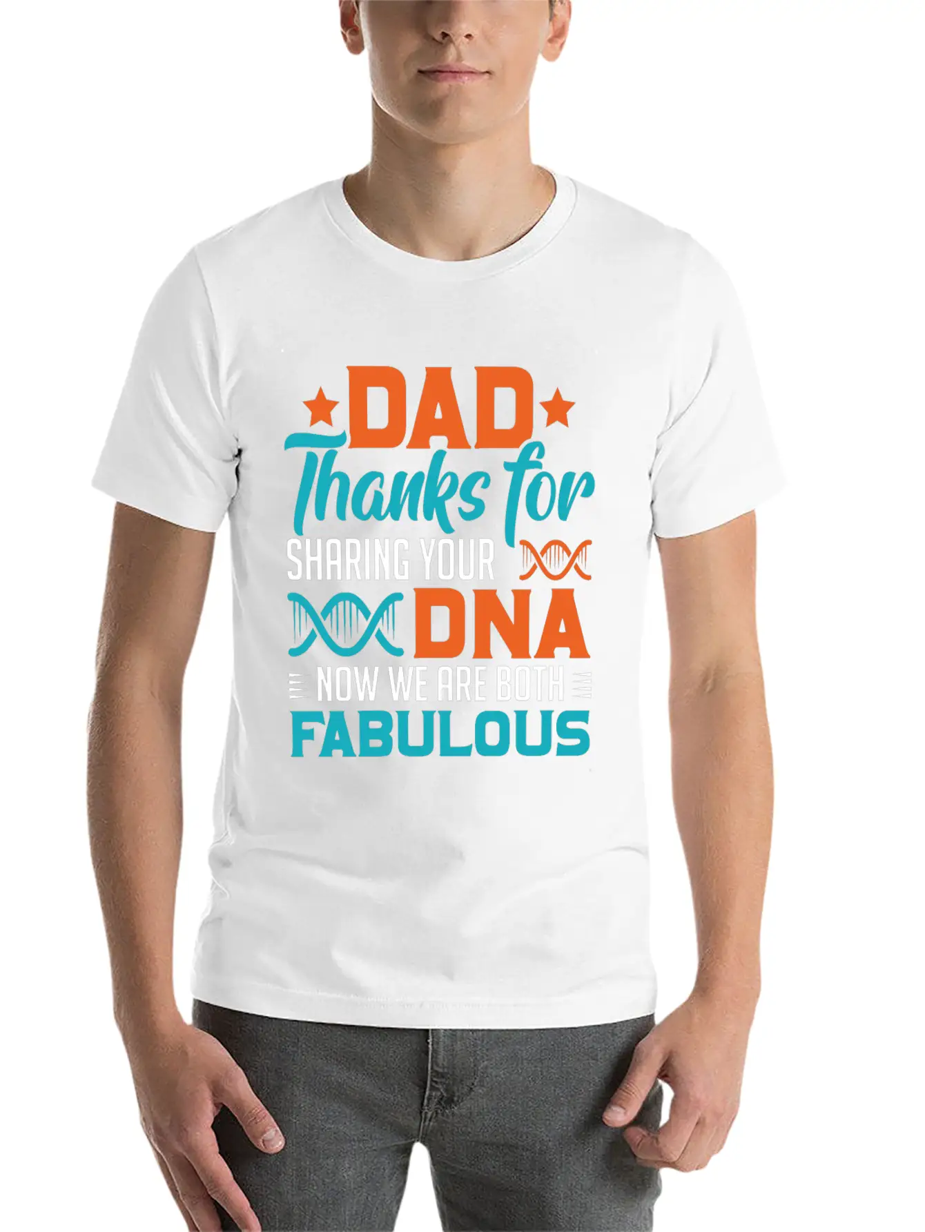 Dad Thanks For Sharing Your DNA Unisex Casual T-Shirt – Clean Design For Daily Comfort