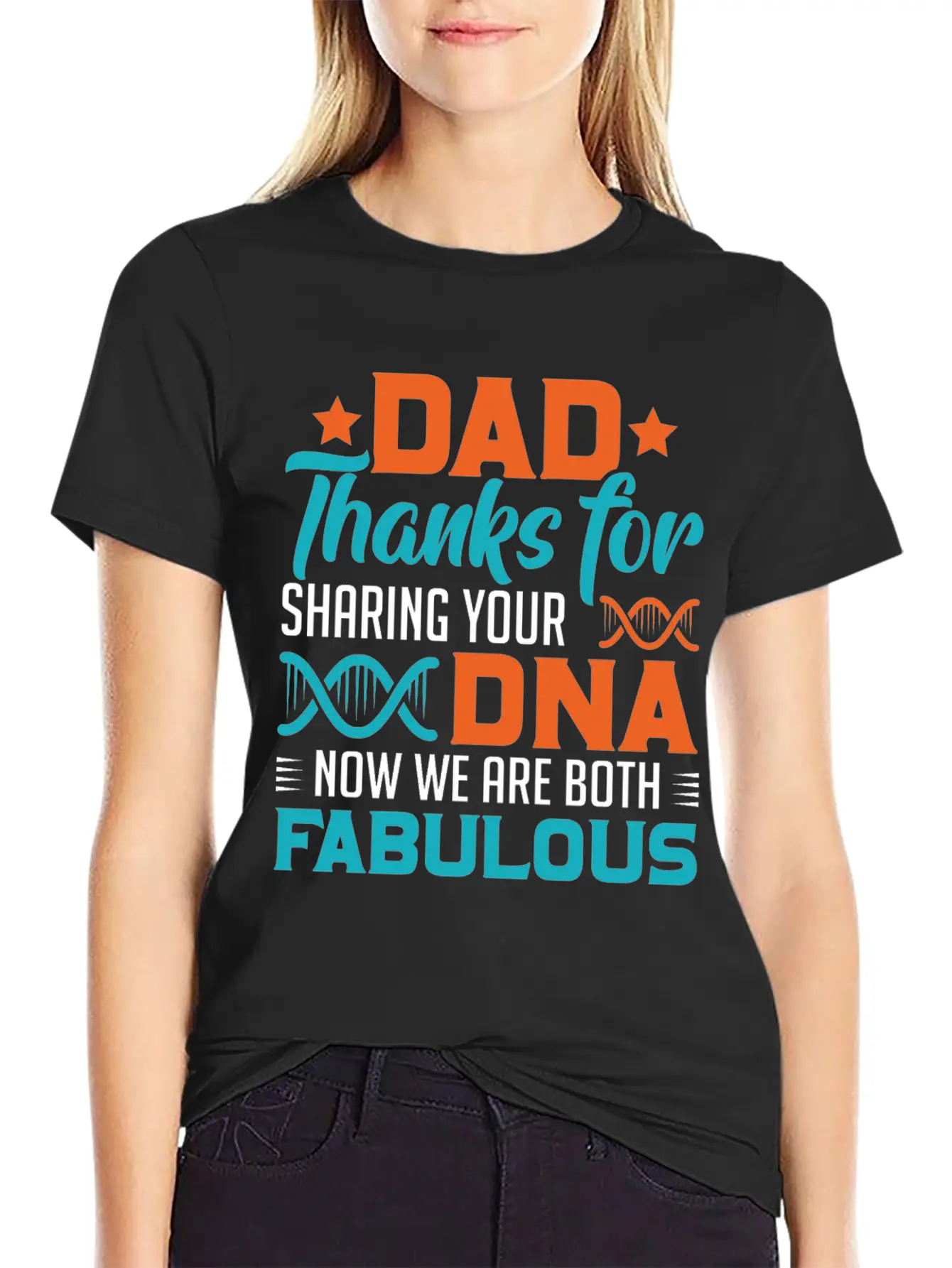 Dad Thanks For Sharing Your DNA Unisex Casual T-Shirt – Clean Design For Daily Comfort
