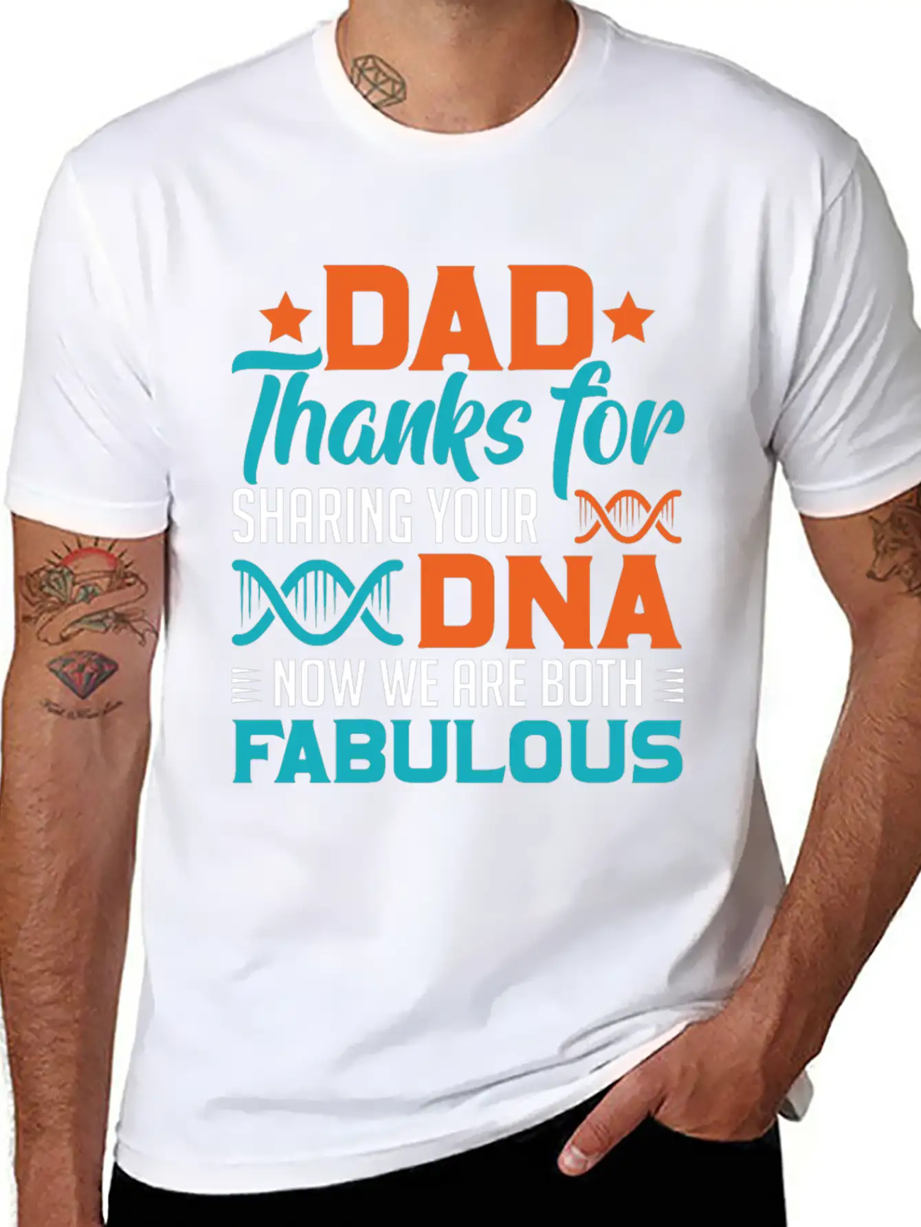 Dad Thanks For Sharing Your DNA Unisex Casual T-Shirt – Clean Design For Daily Comfort