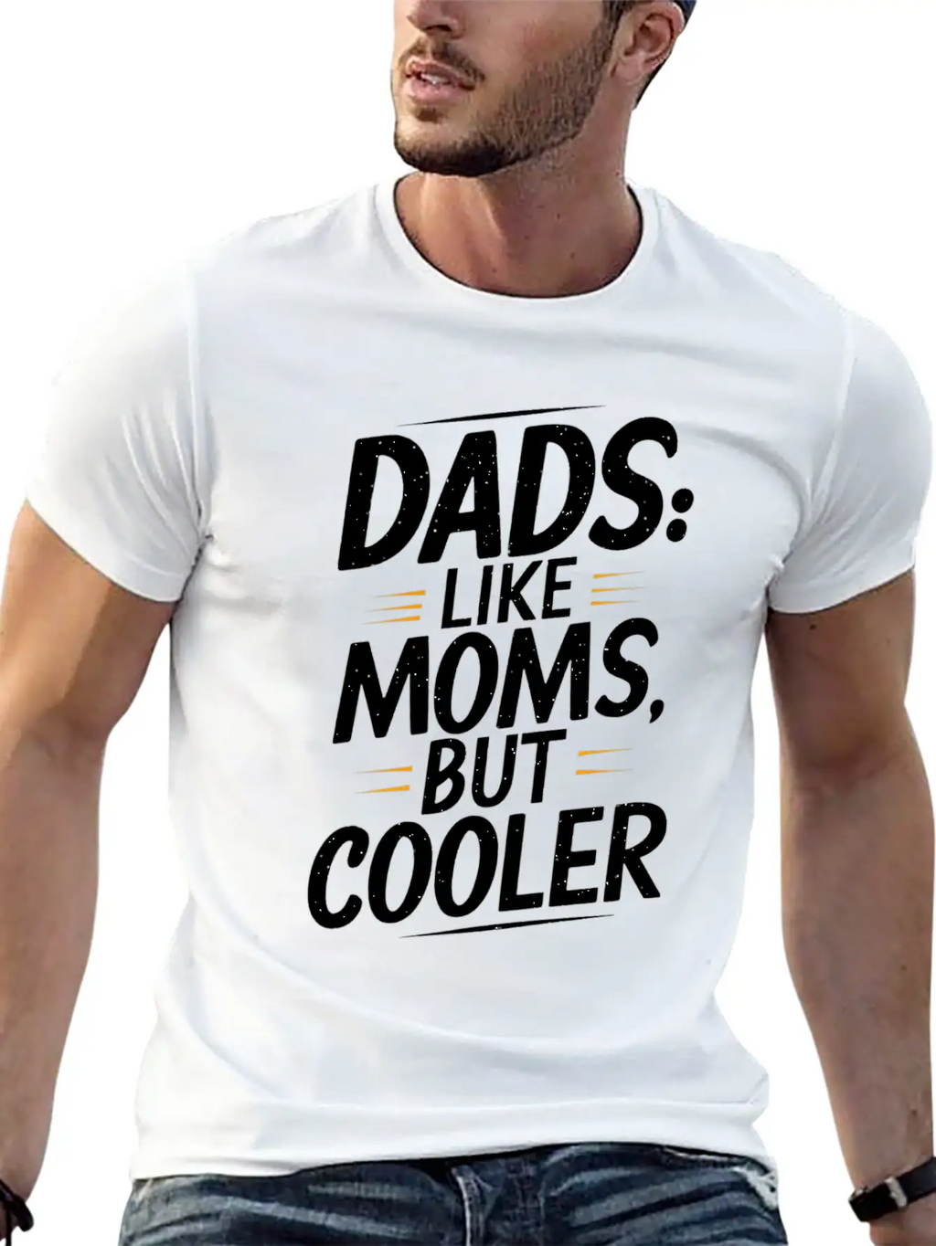 Dads Like Moms But Cooler Unique Style Timeless Short Sleeve Tee – Comfy And Minimalist Design
