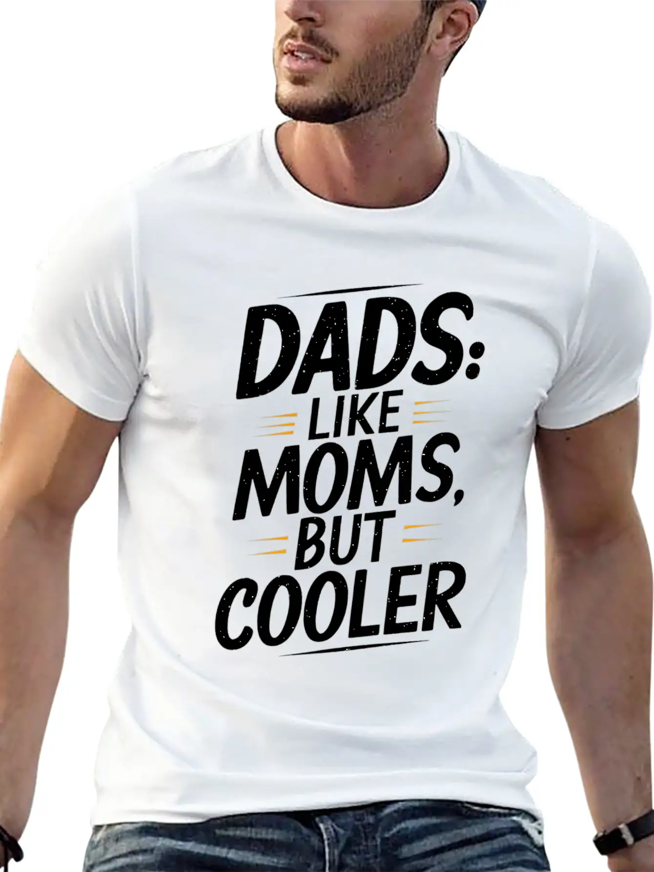 Dads Like Moms But Cooler Unique Style Timeless Short Sleeve Tee – Comfy And Minimalist Design
