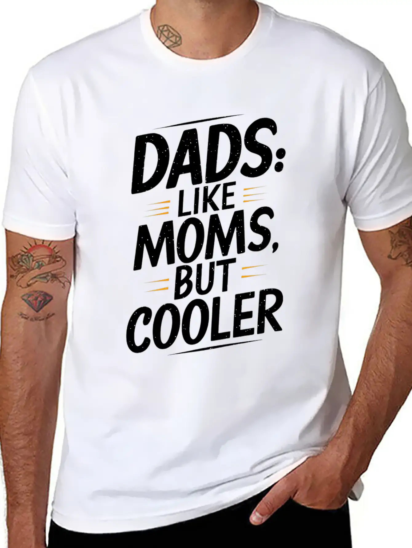 Dads Like Moms But Cooler Unique Style Timeless Short Sleeve Tee – Comfy And Minimalist Design