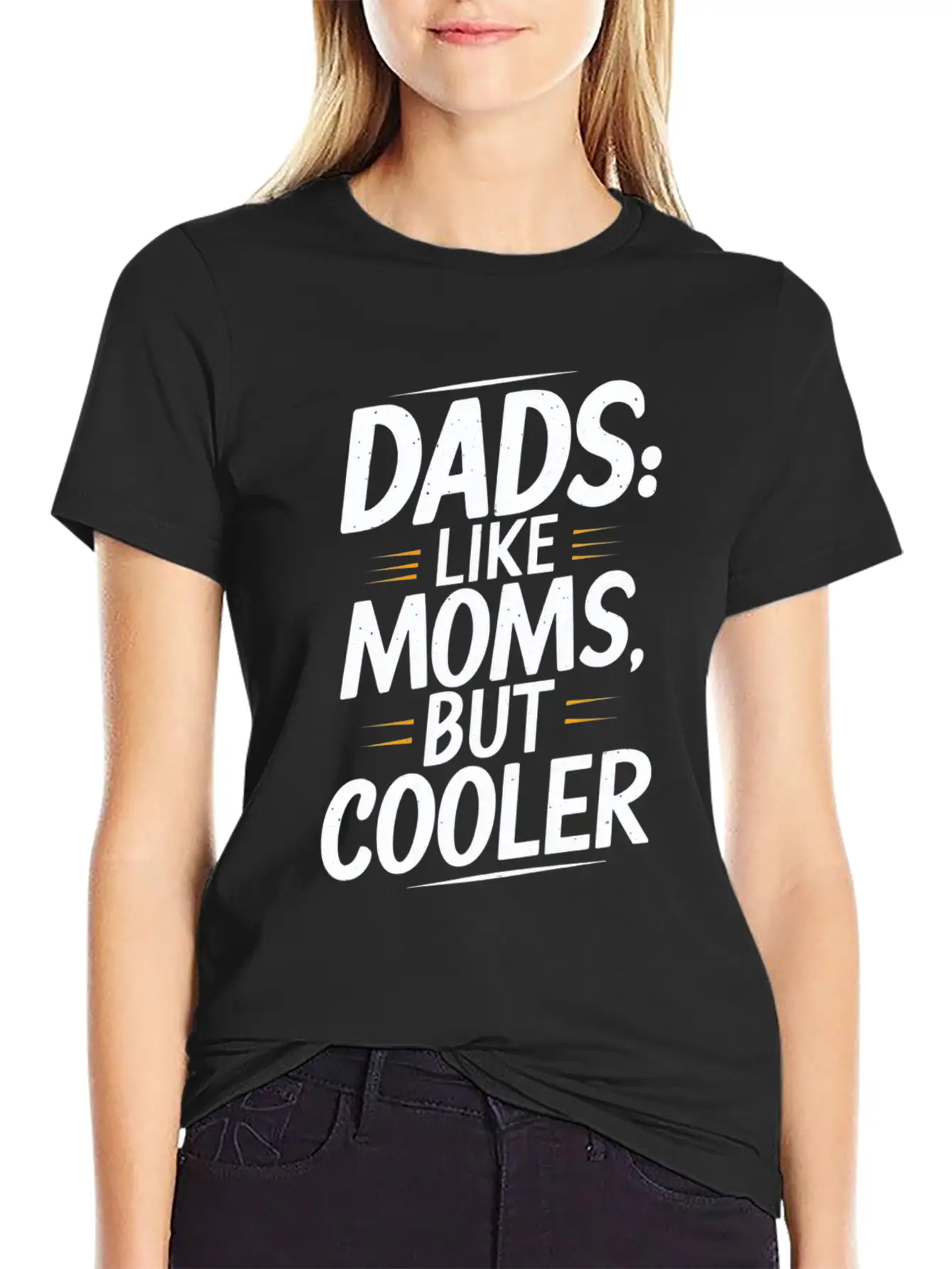 Dads Like Moms But Cooler Unique Style Timeless Short Sleeve Tee – Comfy And Minimalist Design