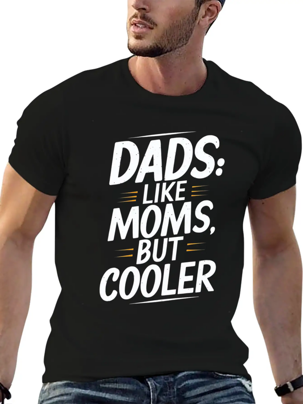 Dads Like Moms But Cooler Unique Style Timeless Short Sleeve Tee – Comfy And Minimalist Design