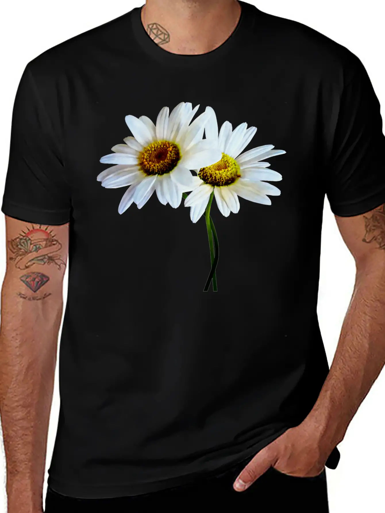 Daisies In Love Classic Cotton Tee – Unisex Comfort For Any Season