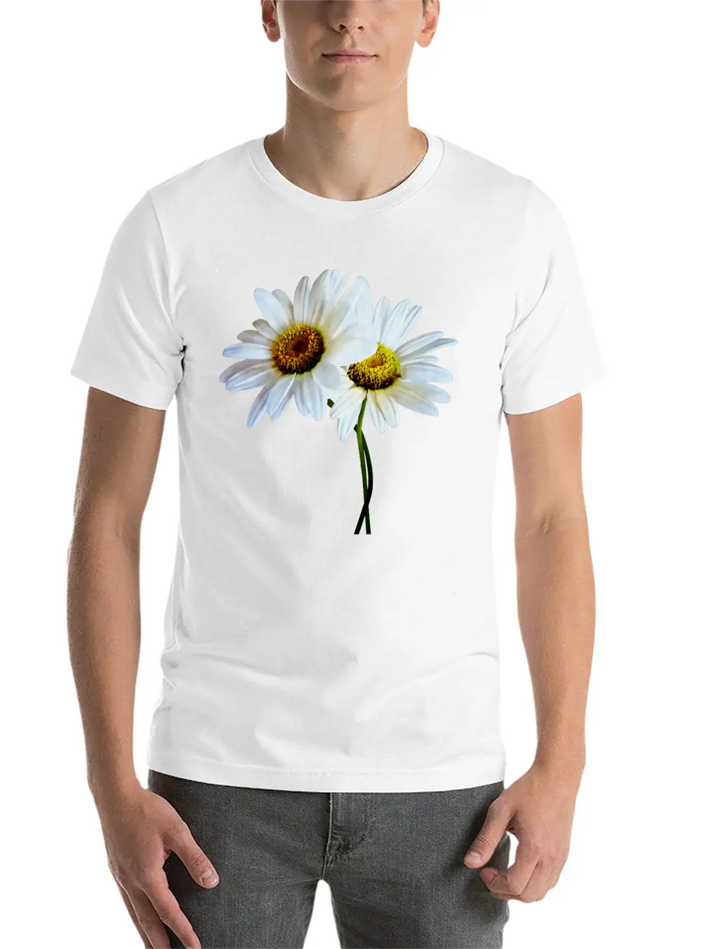 Daisies In Love Classic Cotton Tee – Unisex Comfort For Any Season