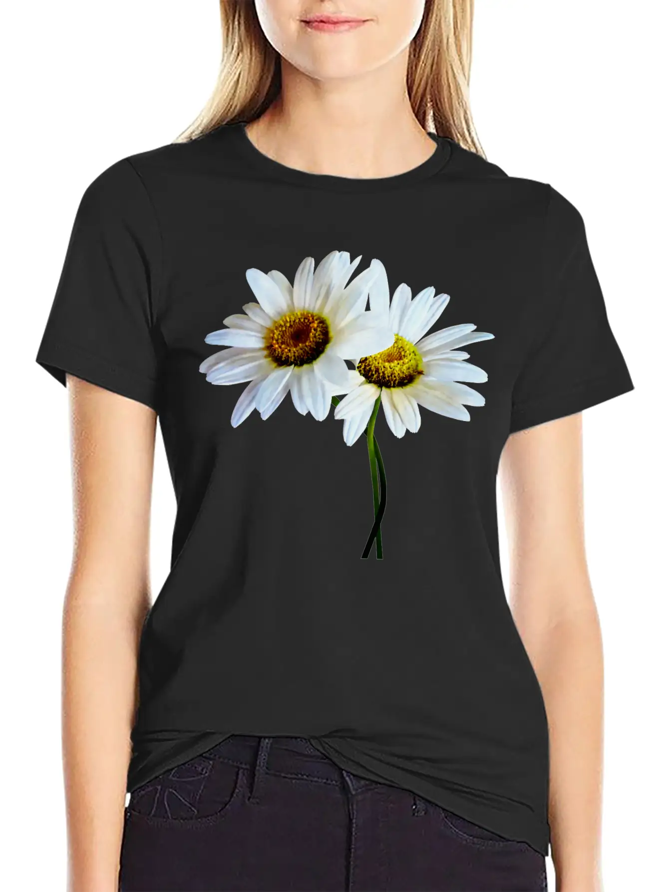 Daisies In Love Classic Cotton Tee – Unisex Comfort For Any Season