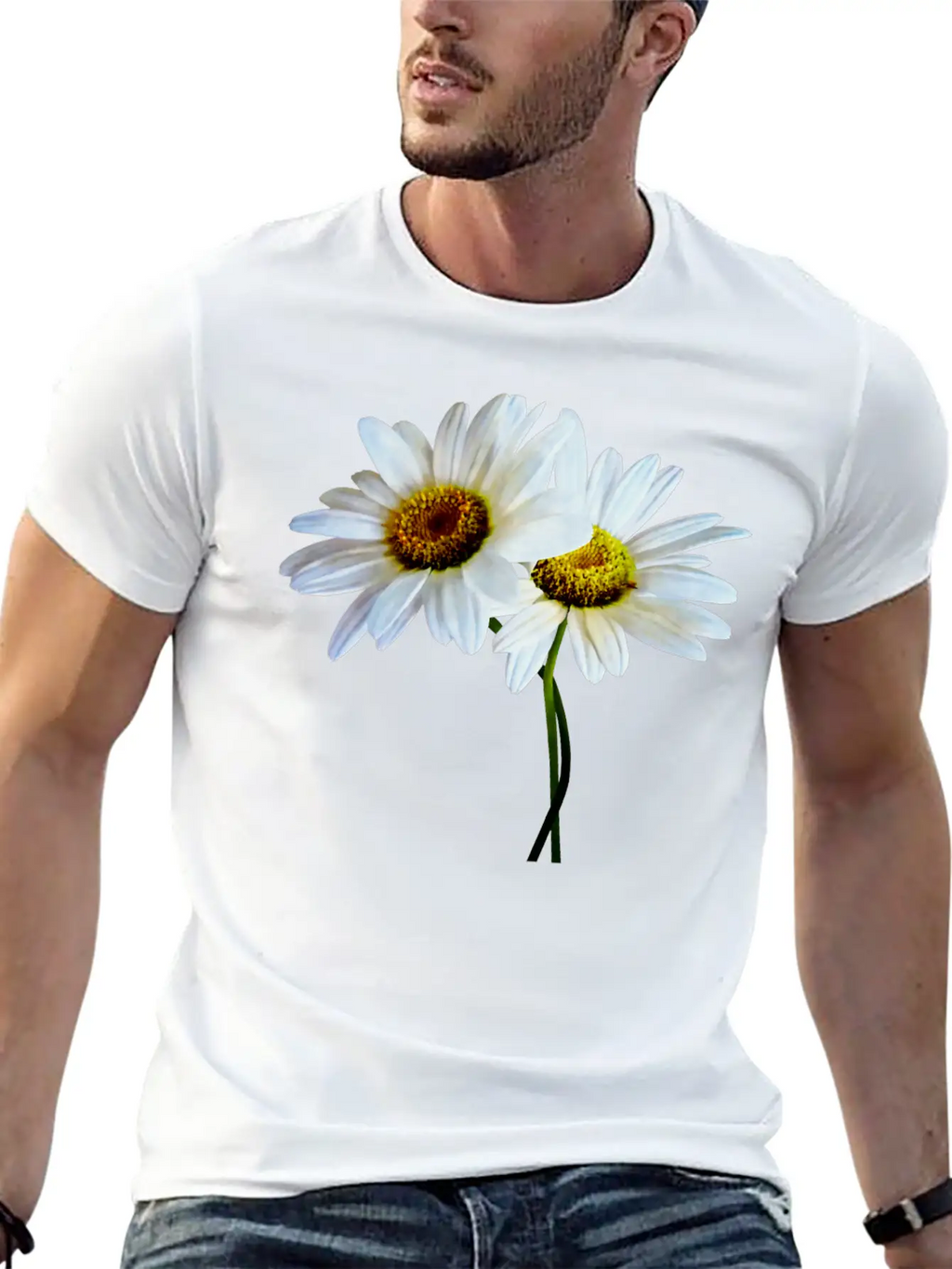 Daisies In Love Classic Cotton Tee – Unisex Comfort For Any Season