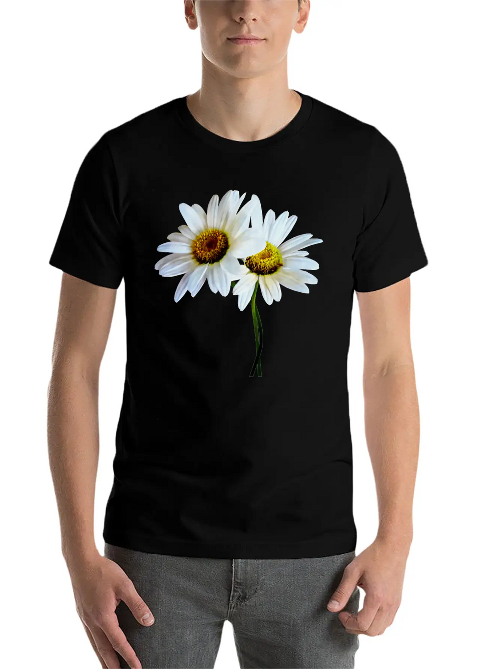 Daisies In Love Classic Cotton Tee – Unisex Comfort For Any Season