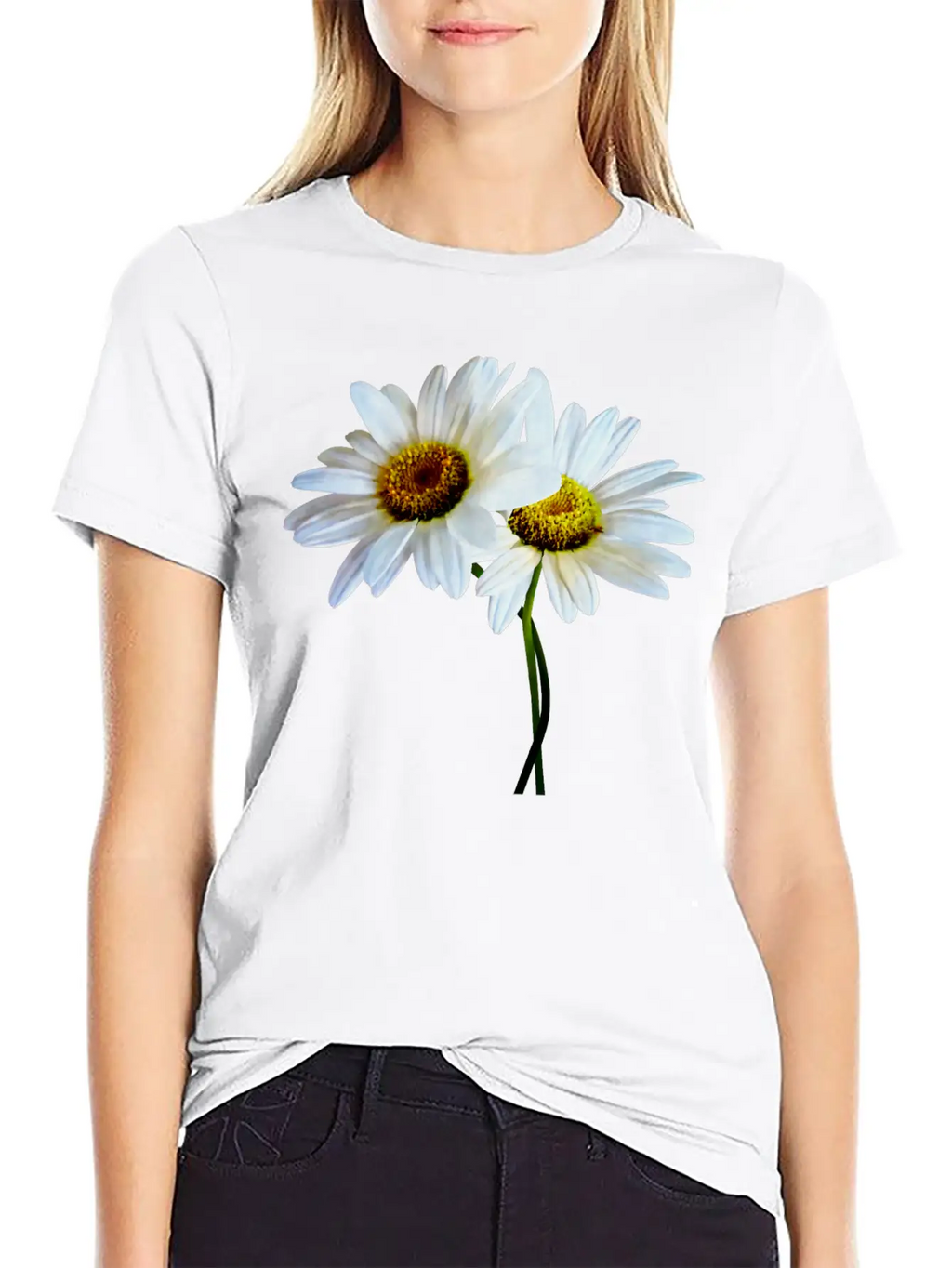 Daisies In Love Classic Cotton Tee – Unisex Comfort For Any Season