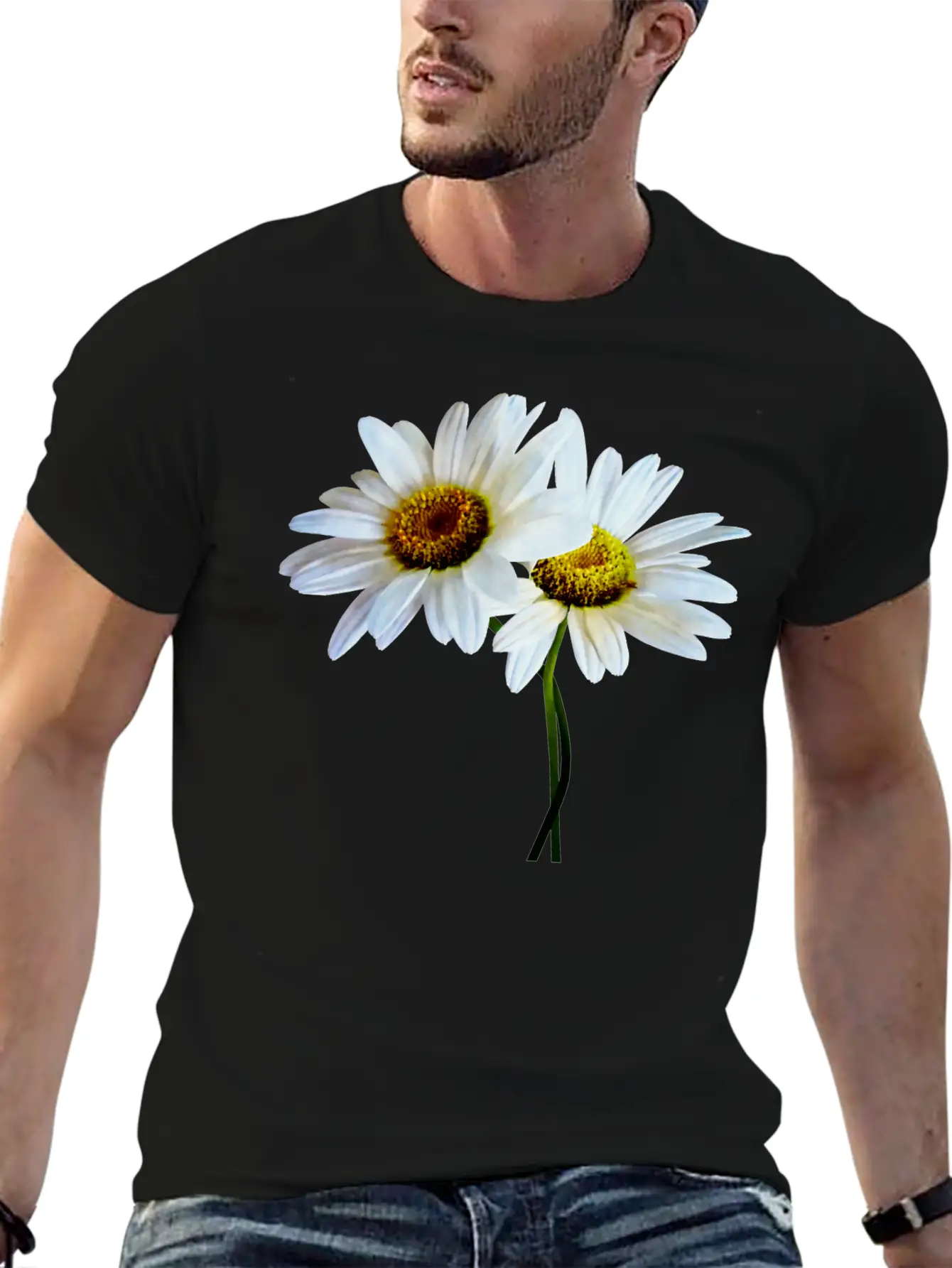 Daisies In Love Classic Cotton Tee – Unisex Comfort For Any Season