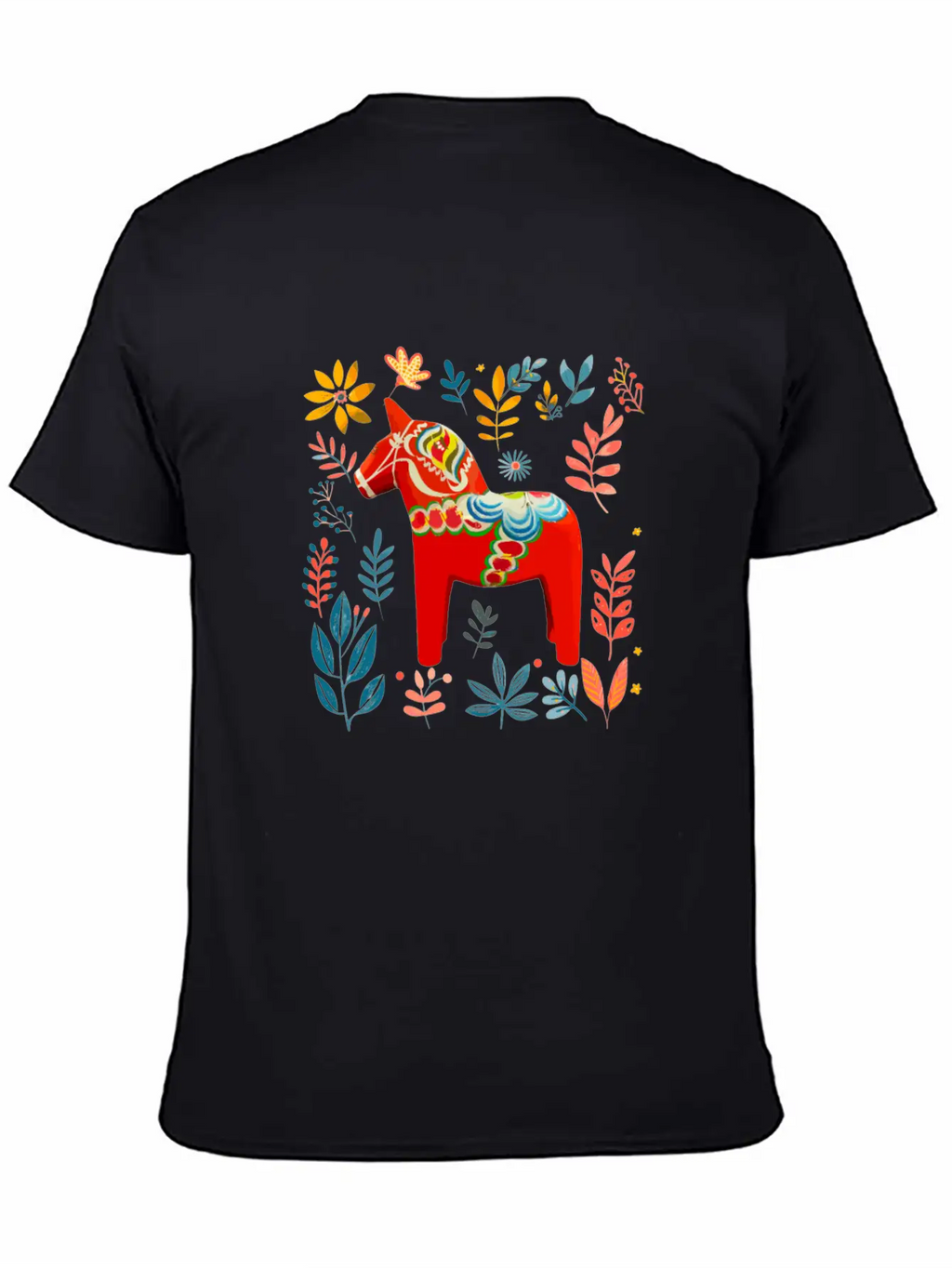 Dala Horse Sweden Swedish Horse Breathable Soft Cotton T-Shirt – Timeless Casual Look