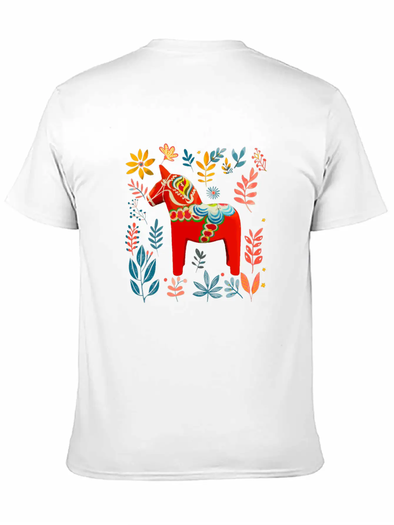Dala Horse Sweden Swedish Horse Breathable Soft Cotton T-Shirt – Timeless Casual Look