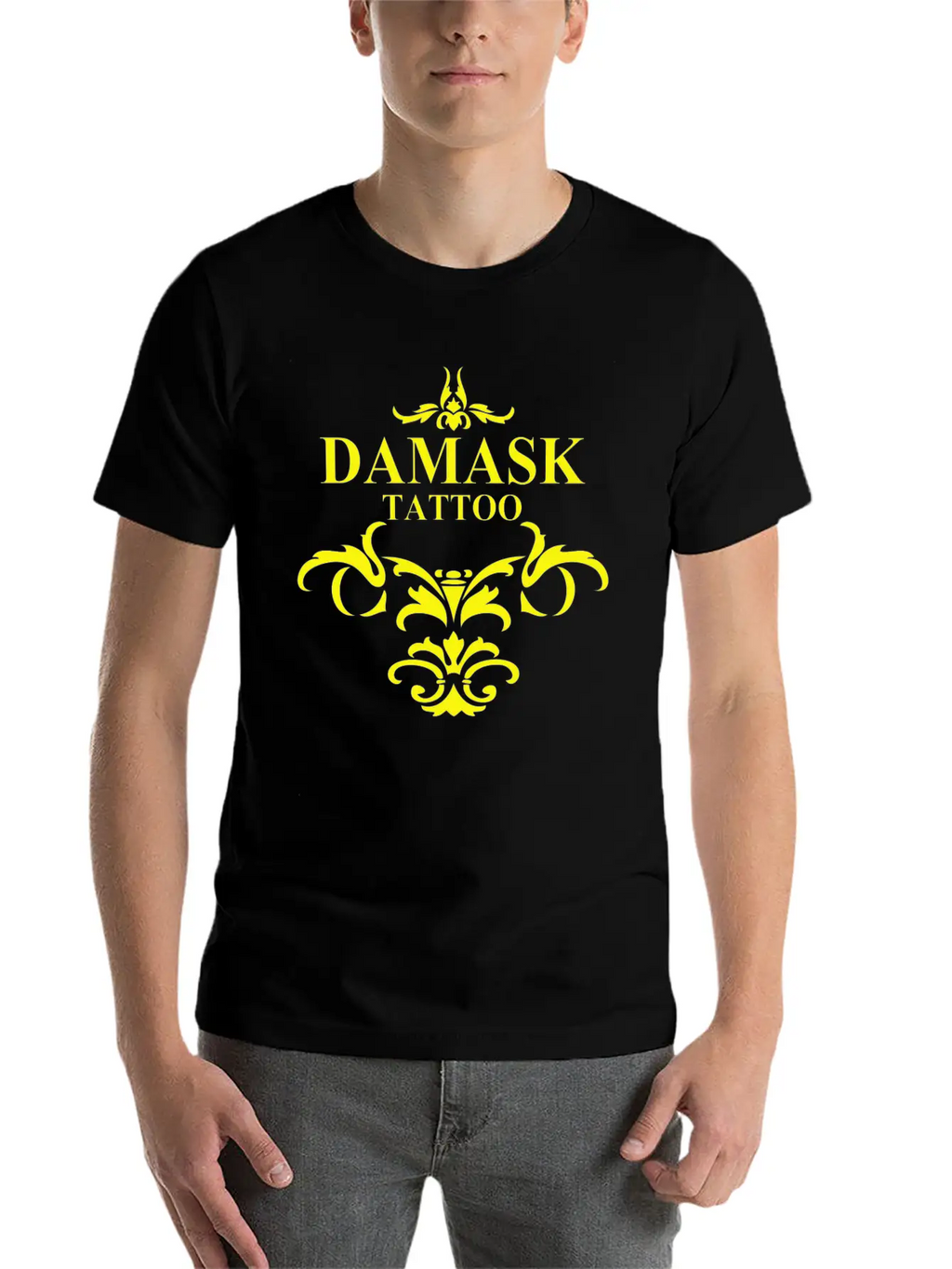 Damask Tattoo Breathable Soft Cotton T-Shirt – Timeless Casual Look