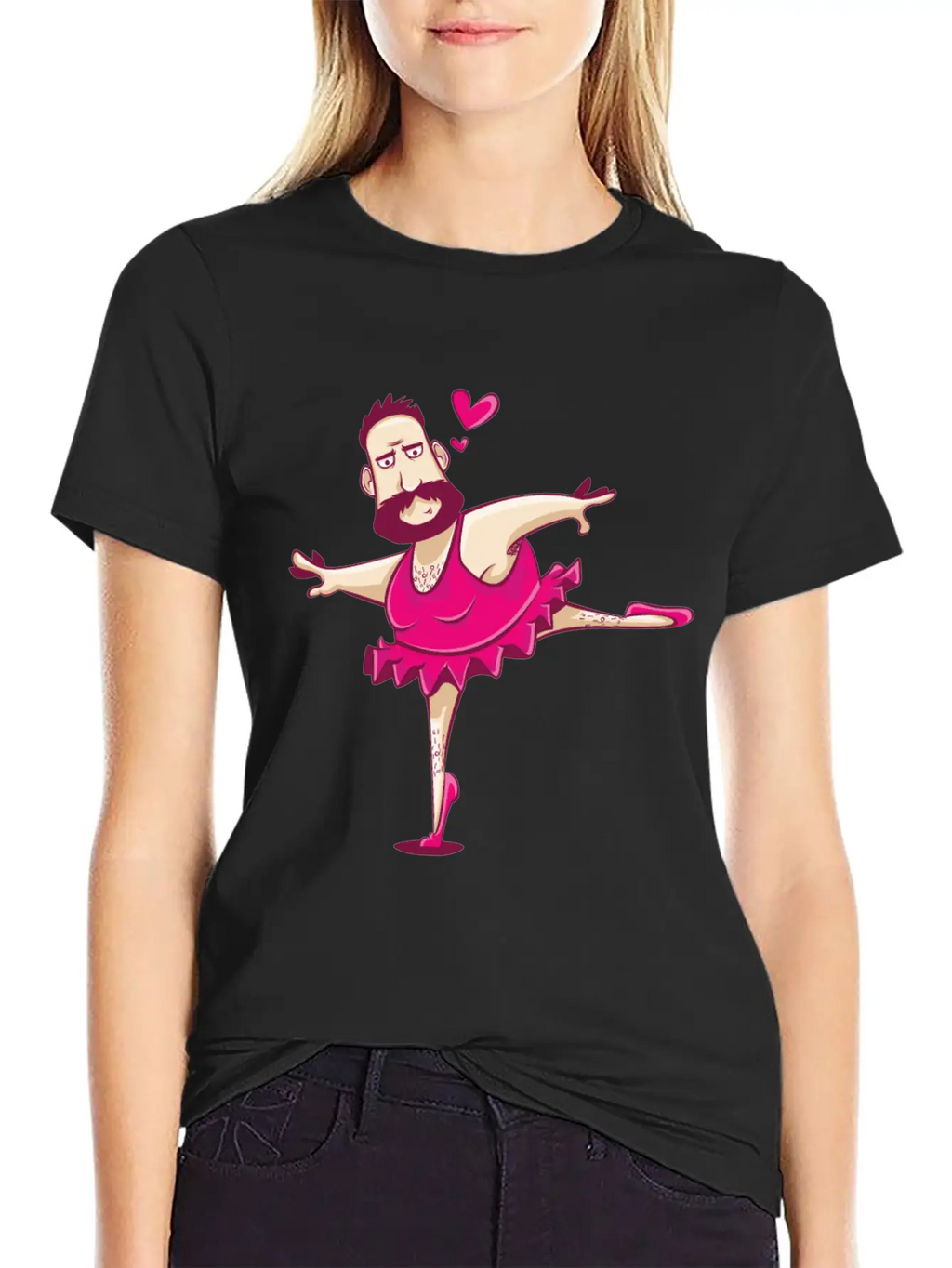 Dancing Ballerina Man Funny Ballet Fathers Day Essential Cotton Tee For Daily Outfits – Unisex Style