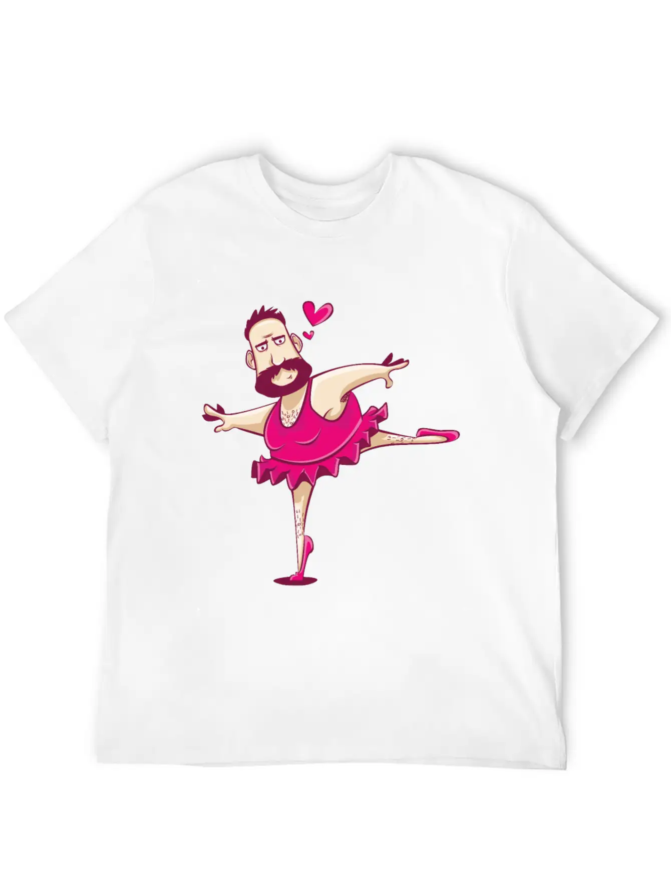 Dancing Ballerina Man Funny Ballet Fathers Day Essential Cotton Tee For Daily Outfits – Unisex Style