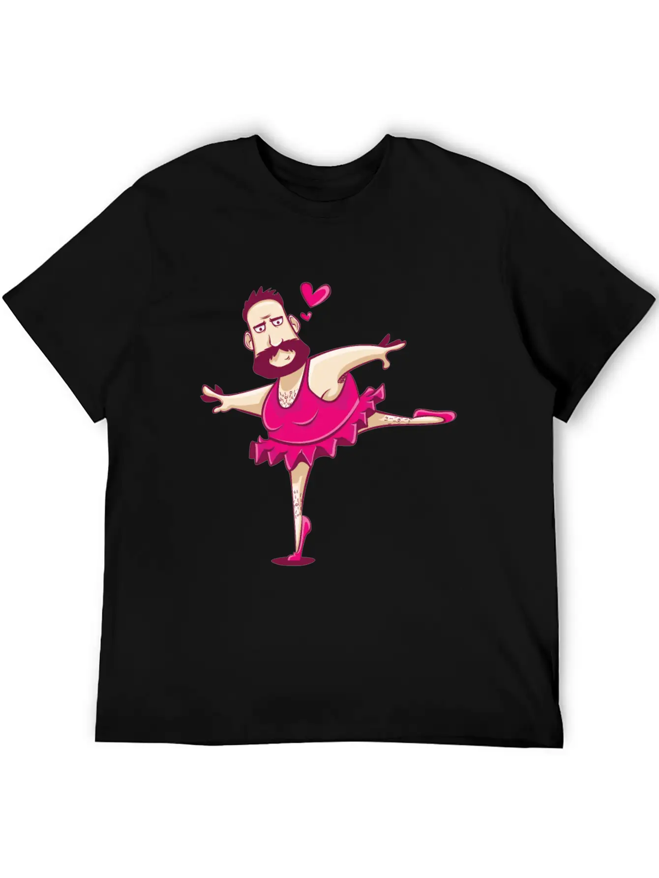 Dancing Ballerina Man Funny Ballet Fathers Day Essential Cotton Tee For Daily Outfits – Unisex Style