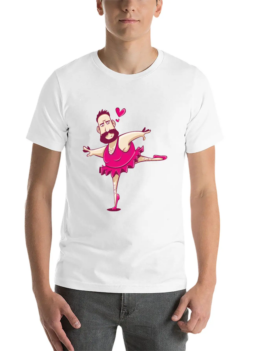 Dancing Ballerina Man Funny Ballet Fathers Day Essential Cotton Tee For Daily Outfits – Unisex Style