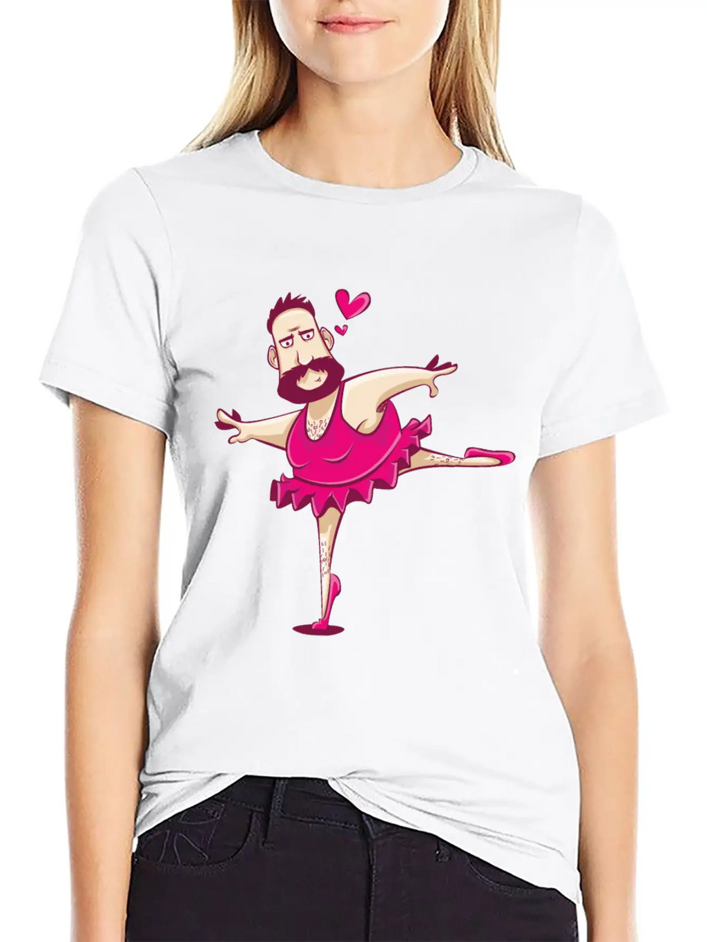 Dancing Ballerina Man Funny Ballet Fathers Day Essential Cotton Tee For Daily Outfits – Unisex Style