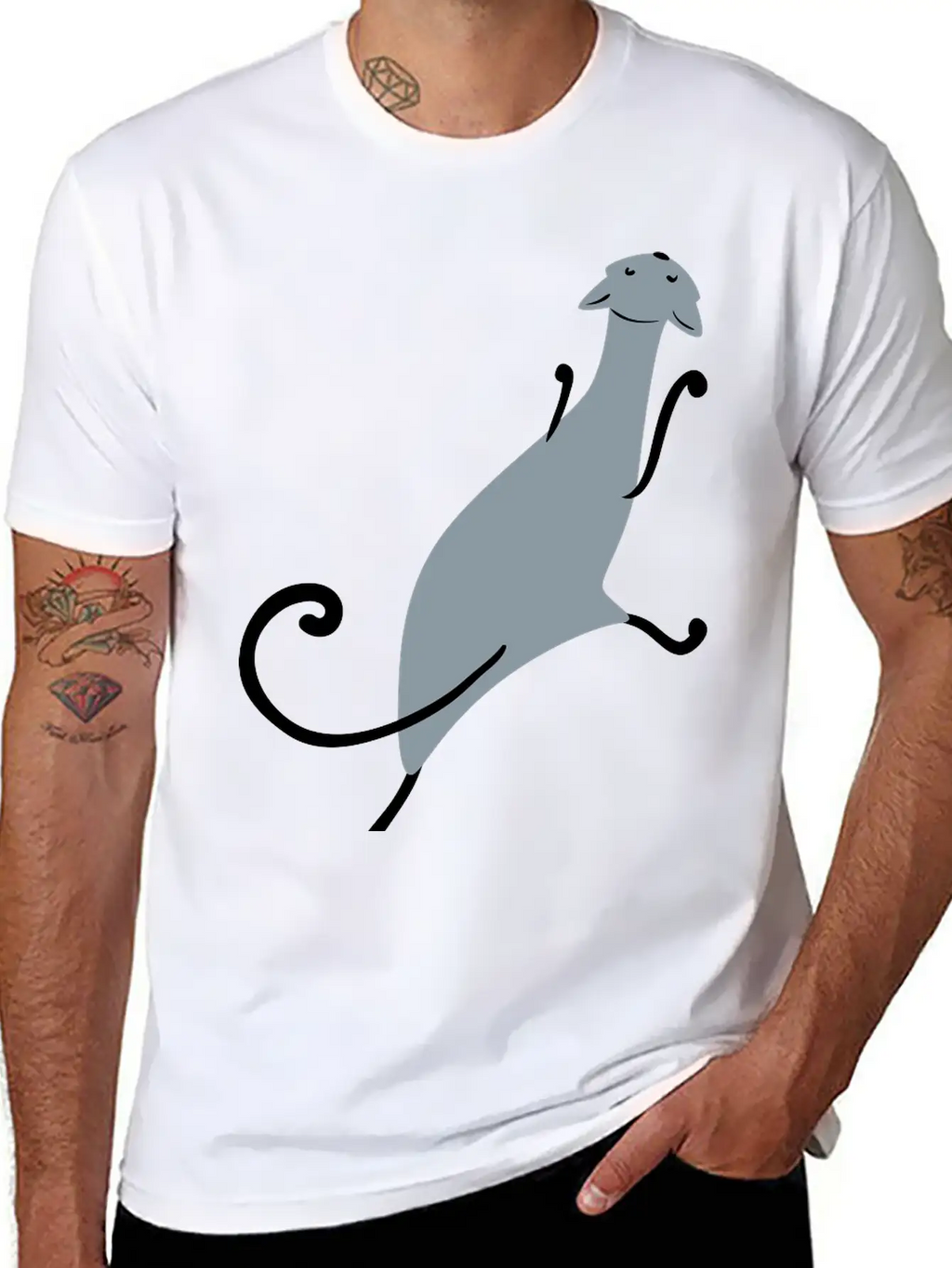 Dancing Cat Unisex Casual T-Shirt – Clean Design For Daily Comfort