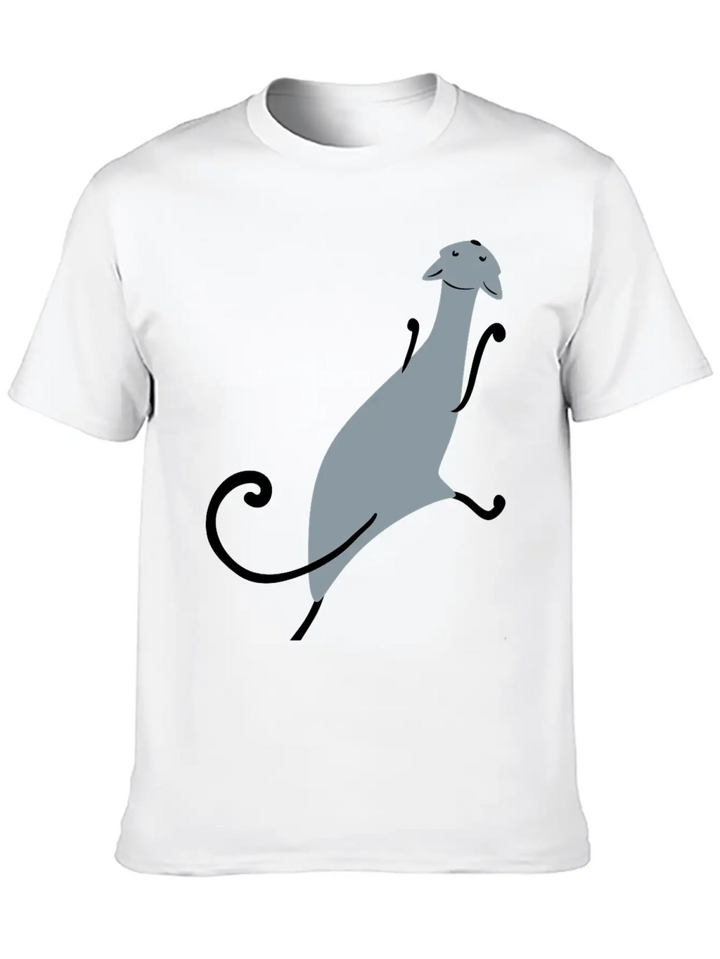 Dancing Cat Unisex Casual T-Shirt – Clean Design For Daily Comfort