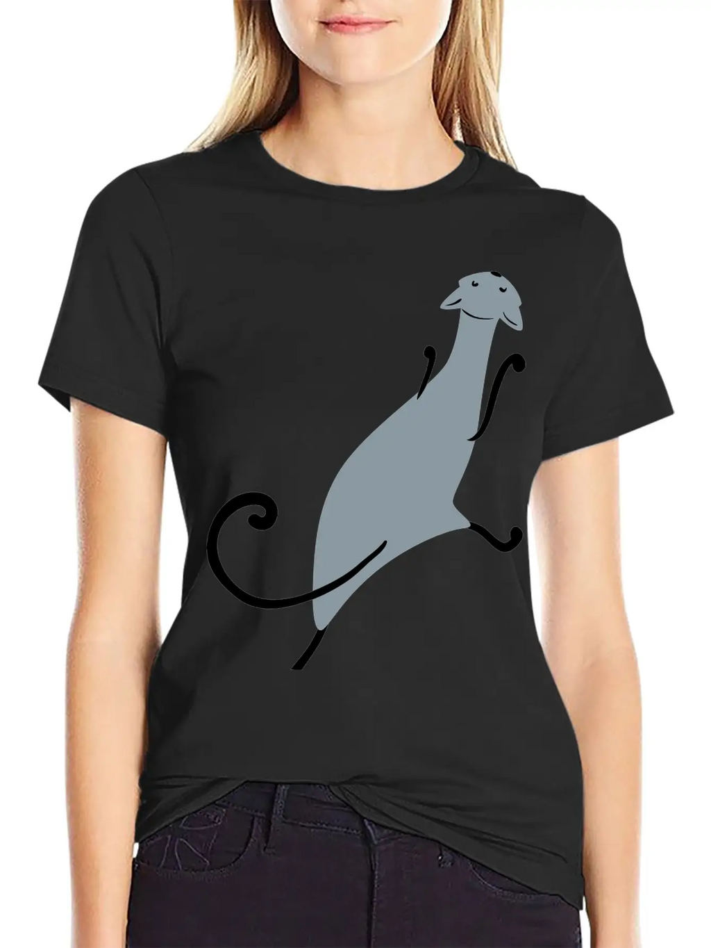Dancing Cat Unisex Casual T-Shirt – Clean Design For Daily Comfort