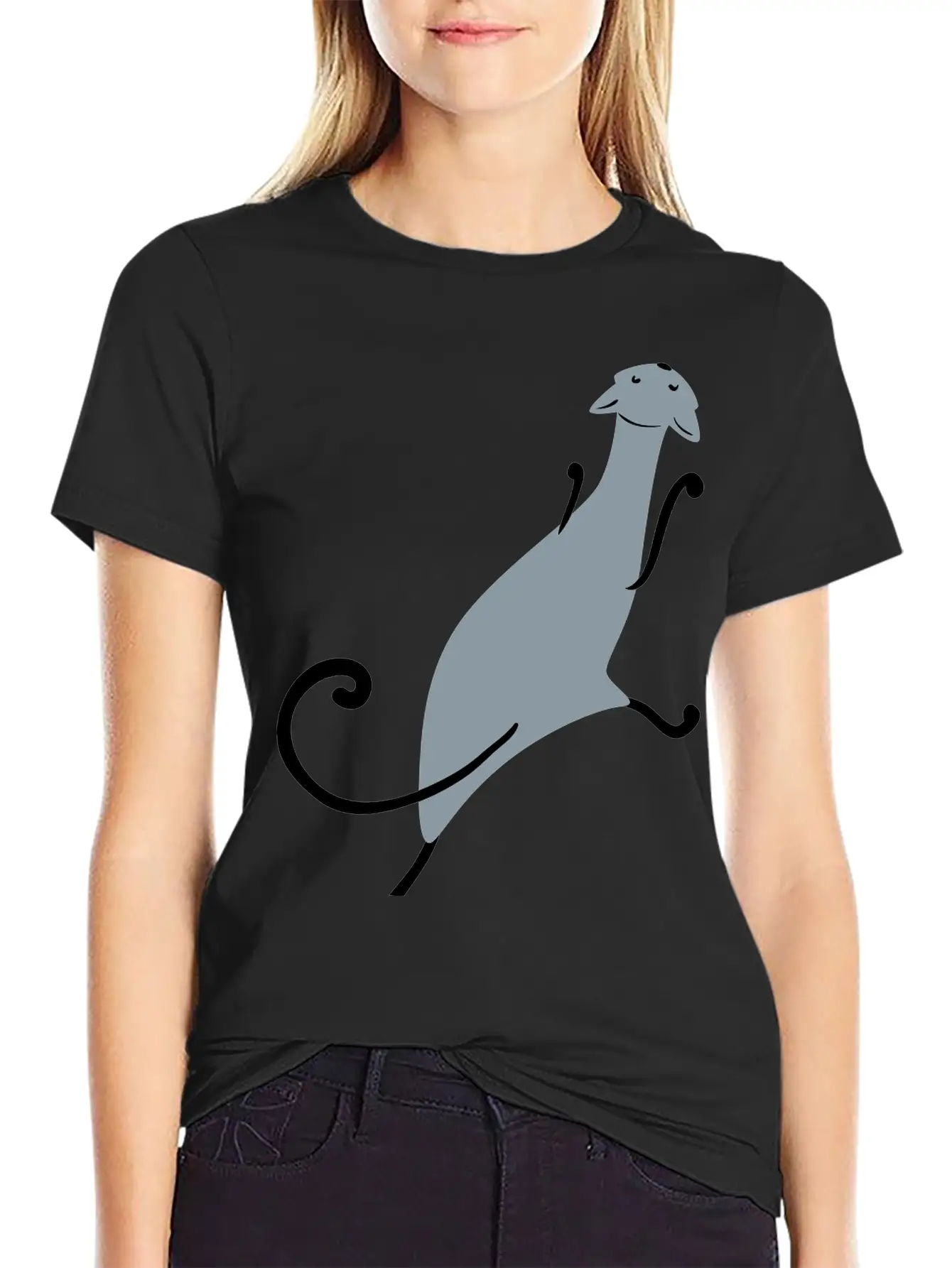 Dancing Cat Unisex Casual T-Shirt – Clean Design For Daily Comfort