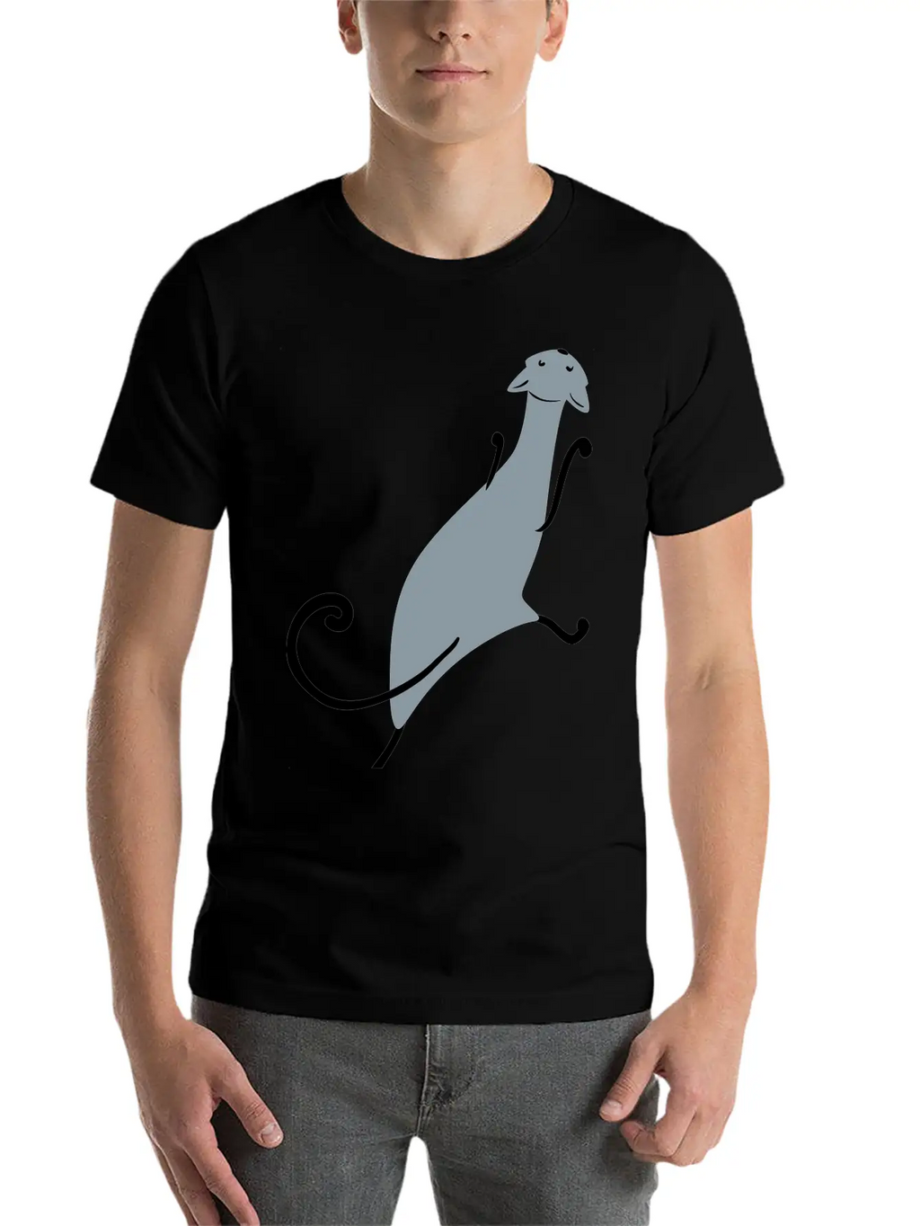 Dancing Cat Unisex Casual T-Shirt – Clean Design For Daily Comfort